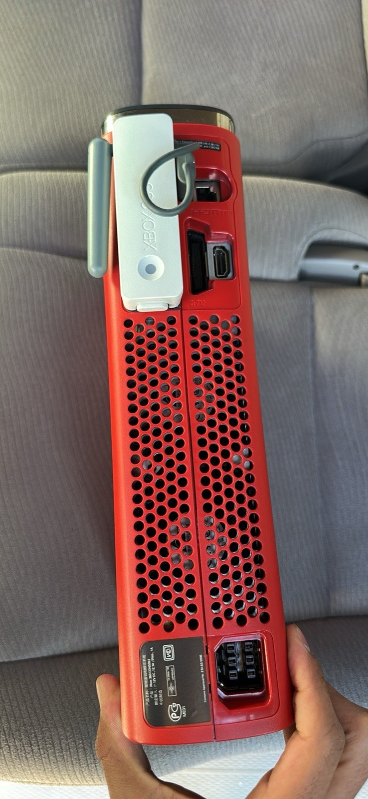 Microsoft Xbox 360 Red Console with Controller, HDMI AV Cables and Power Supply