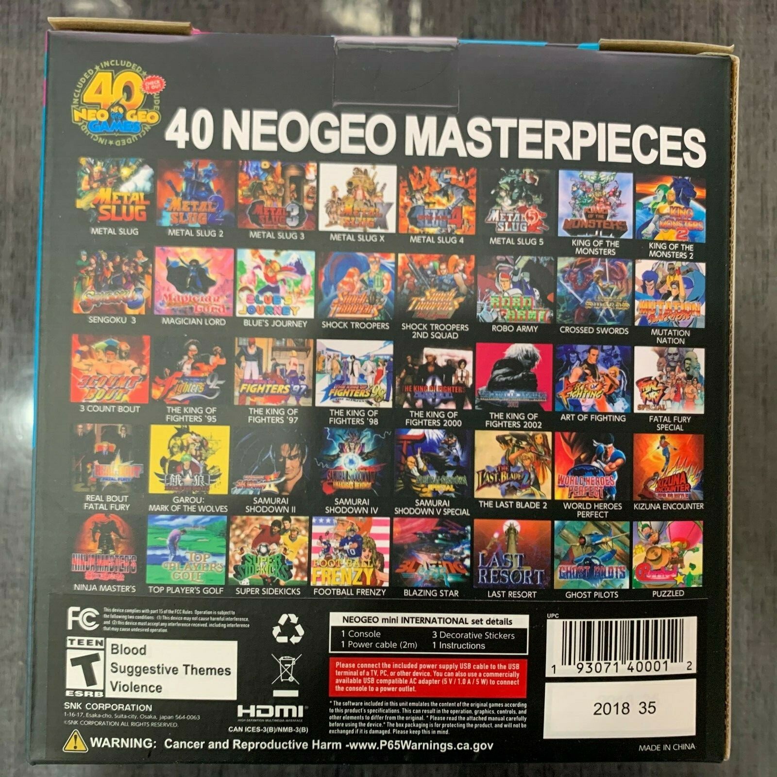 NEOGEO Mini International Classic Edition SNK 40th Anniversary Brand New Sealed
