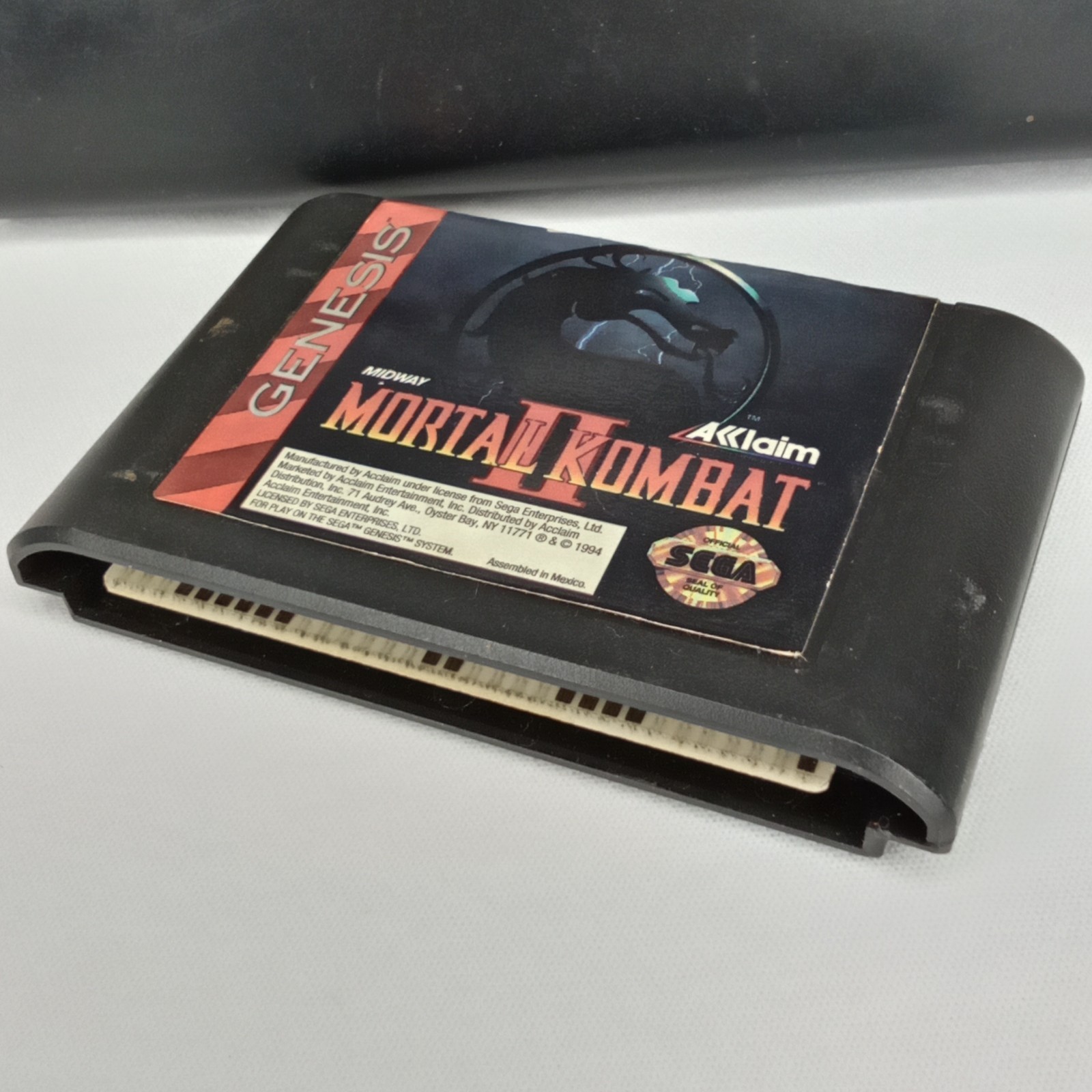 Vintage Sega Genesis Model 1 Console Bundle Mortal Combat II Retro Gaming 1990s