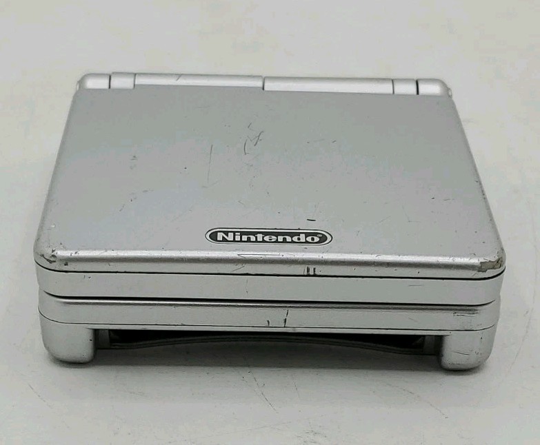 Nintendo Game Boy Advance SP AGS-001 Silver Console Tested Working