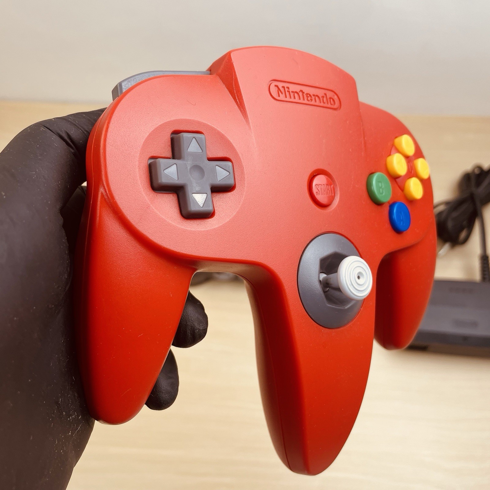 Nintendo 64 Console – N64 Black With Red Controller Great Original Condition