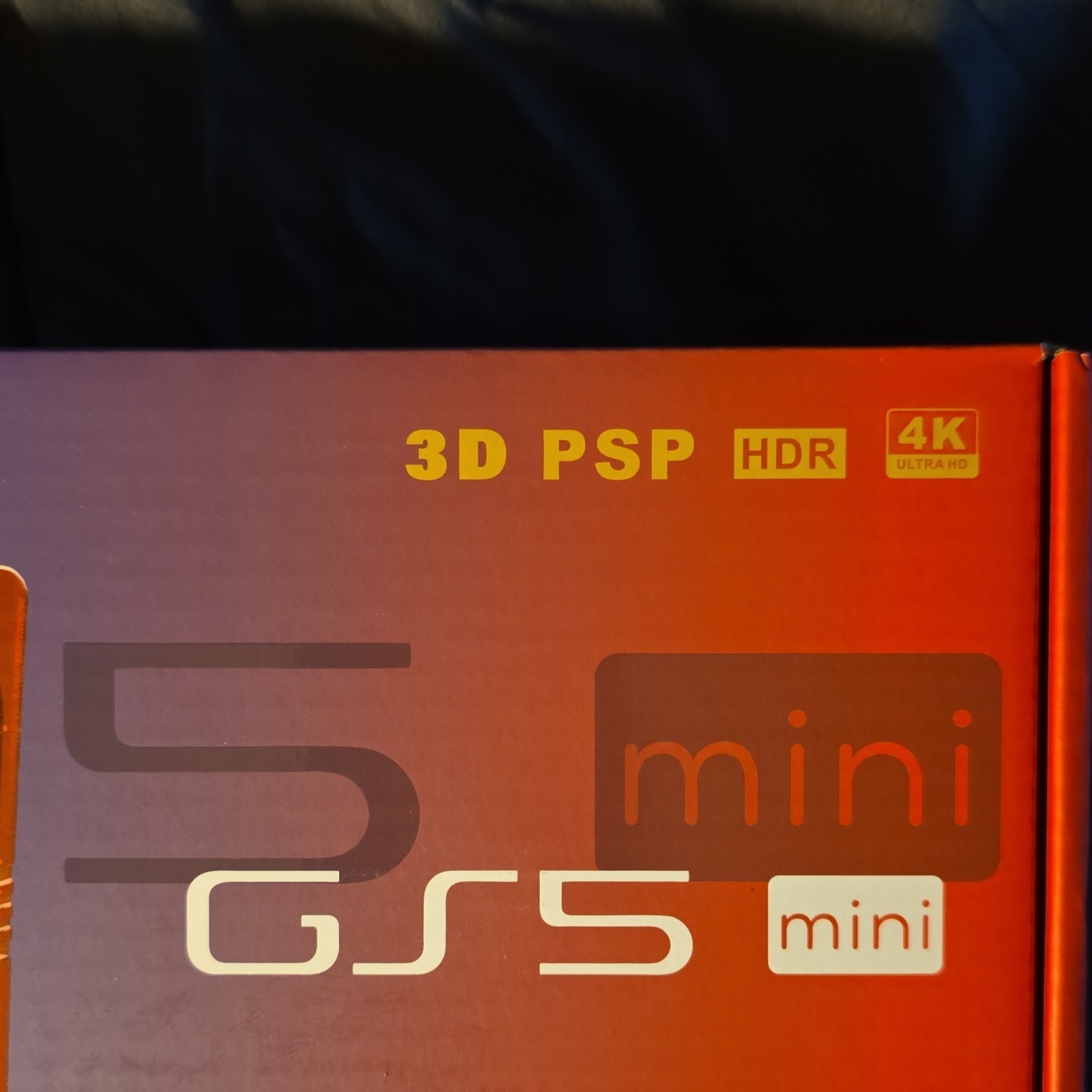 GS5 Mini Microconsole 4K UHD HDMI 128GB 2.4G Wireless Controllers Orange/Blue