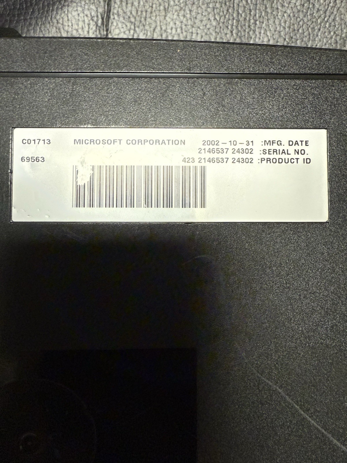 Microsoft original Xbox.