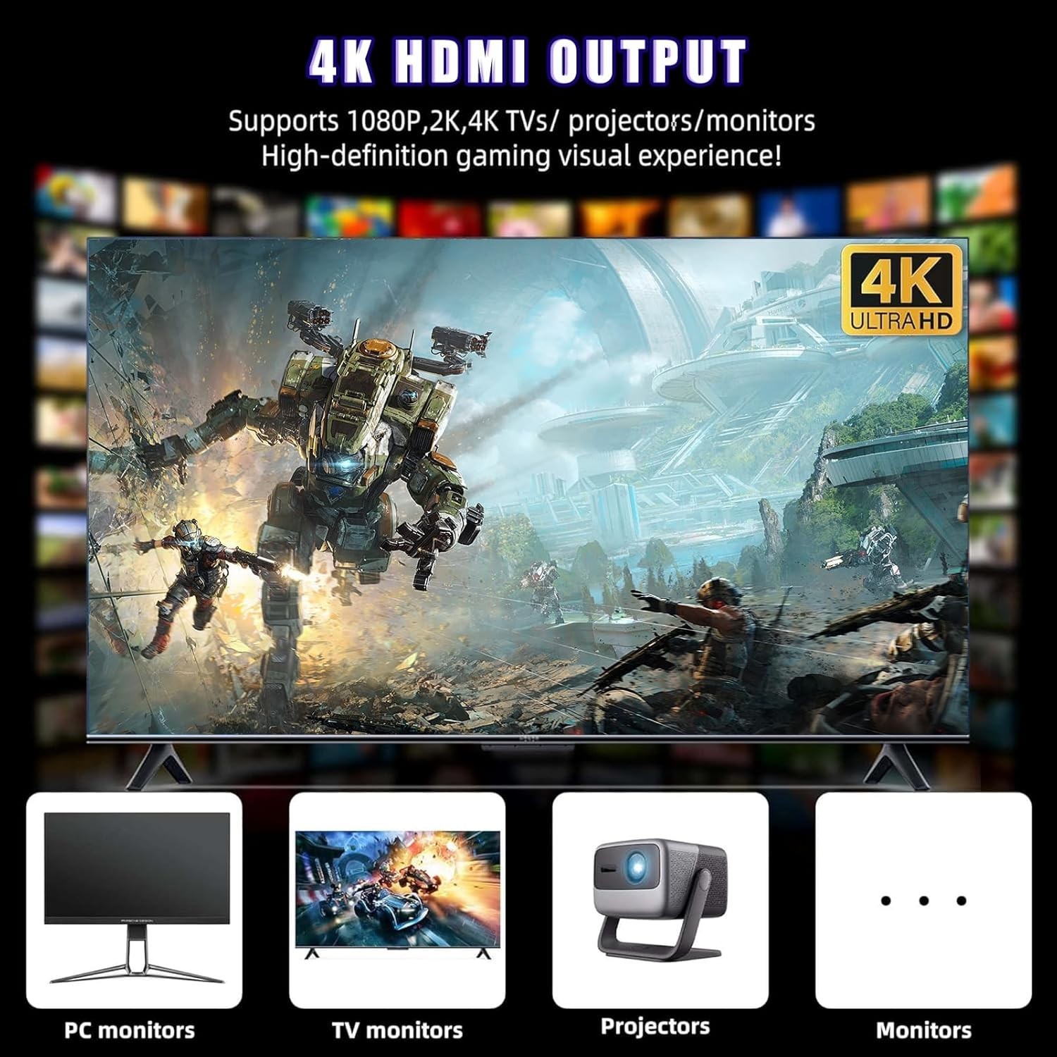 M15 Pro Console 2.4G Dual Wireless Controller Game Stick 4K Game 64gb 23 Emulato
