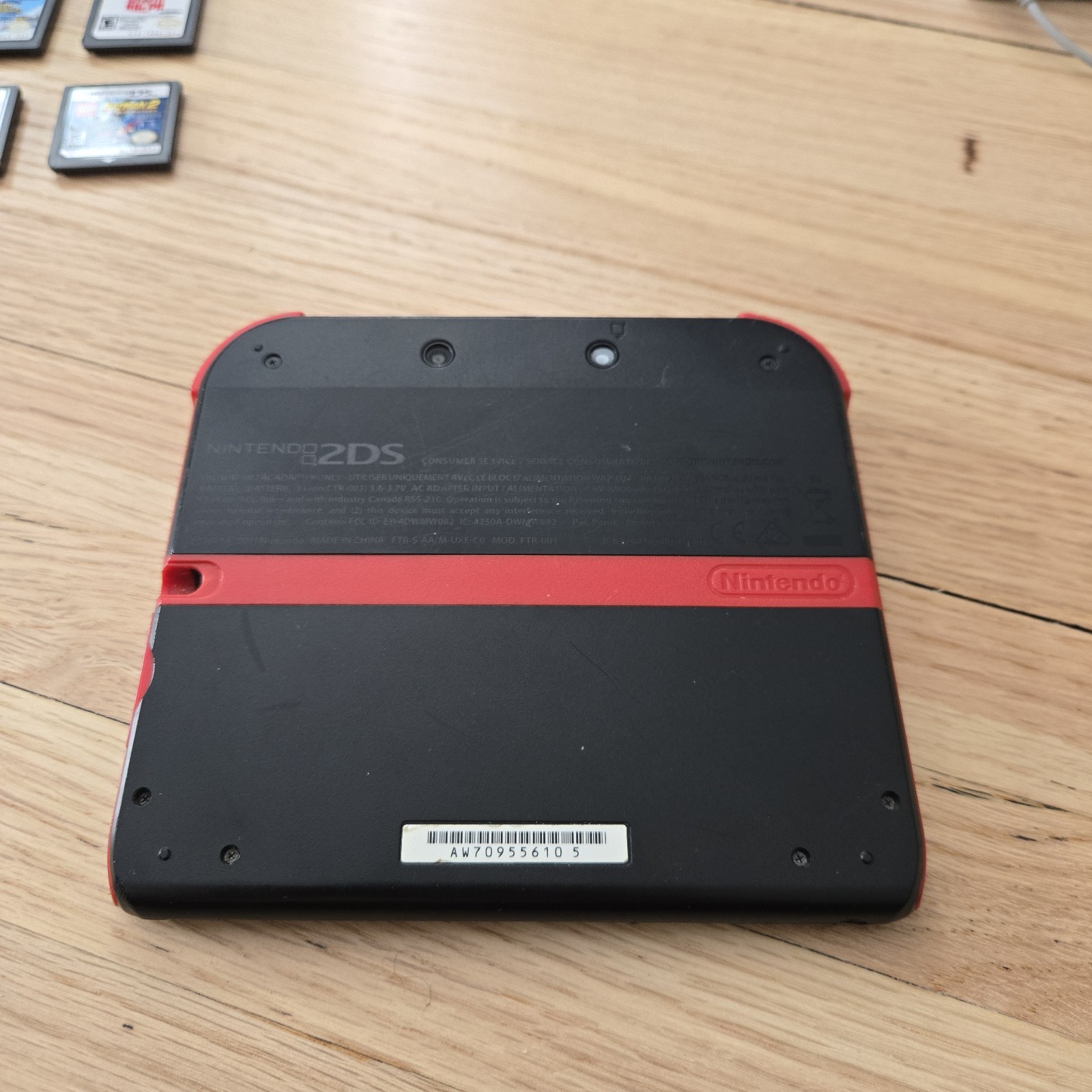 Nintendo 2DS Red/Black & Nintendo DS Lite Blue | 13 Games | OEM Charger | Tested