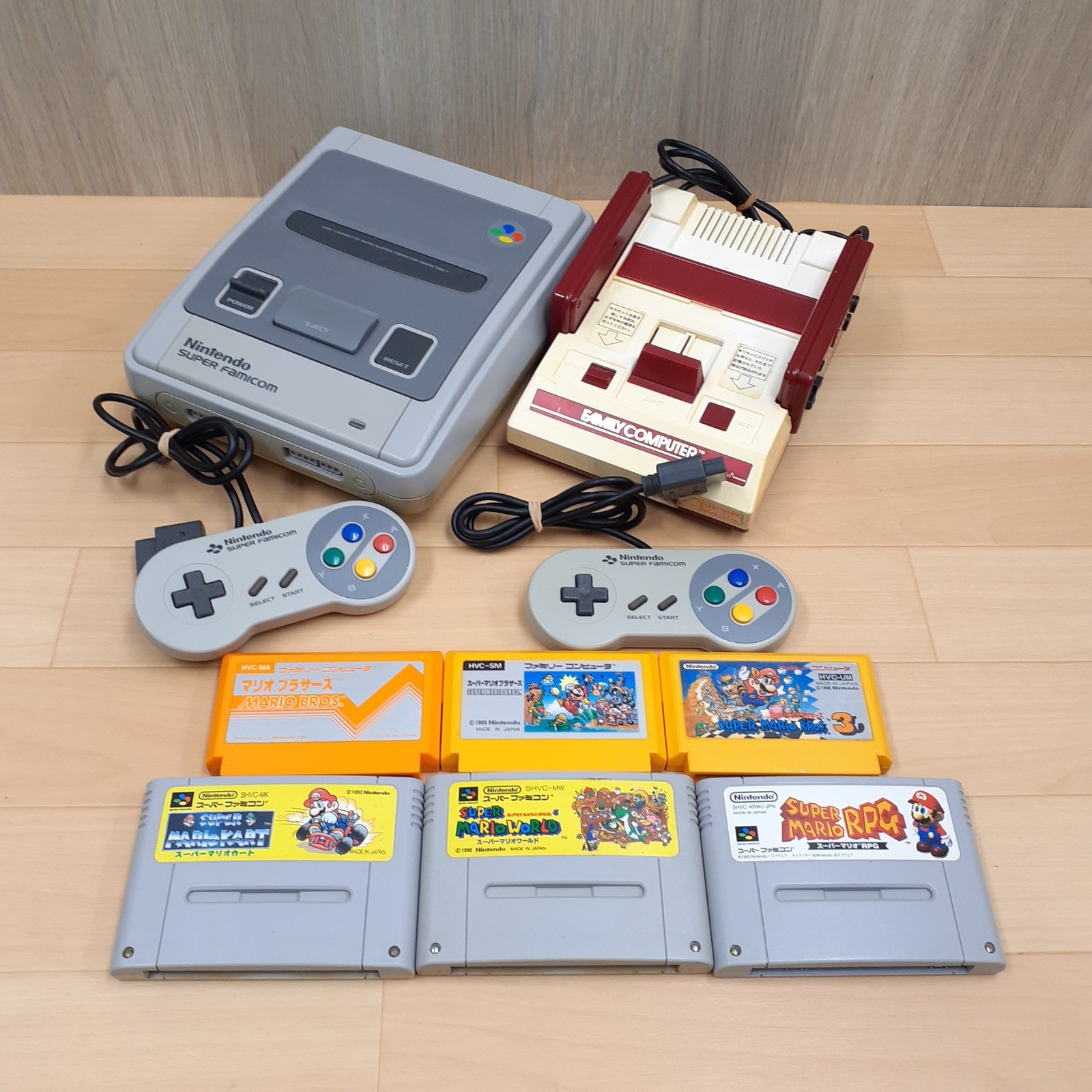 Nintendo Japanese Famicom & Super Famicom Console 6 games US TARIFF PAID