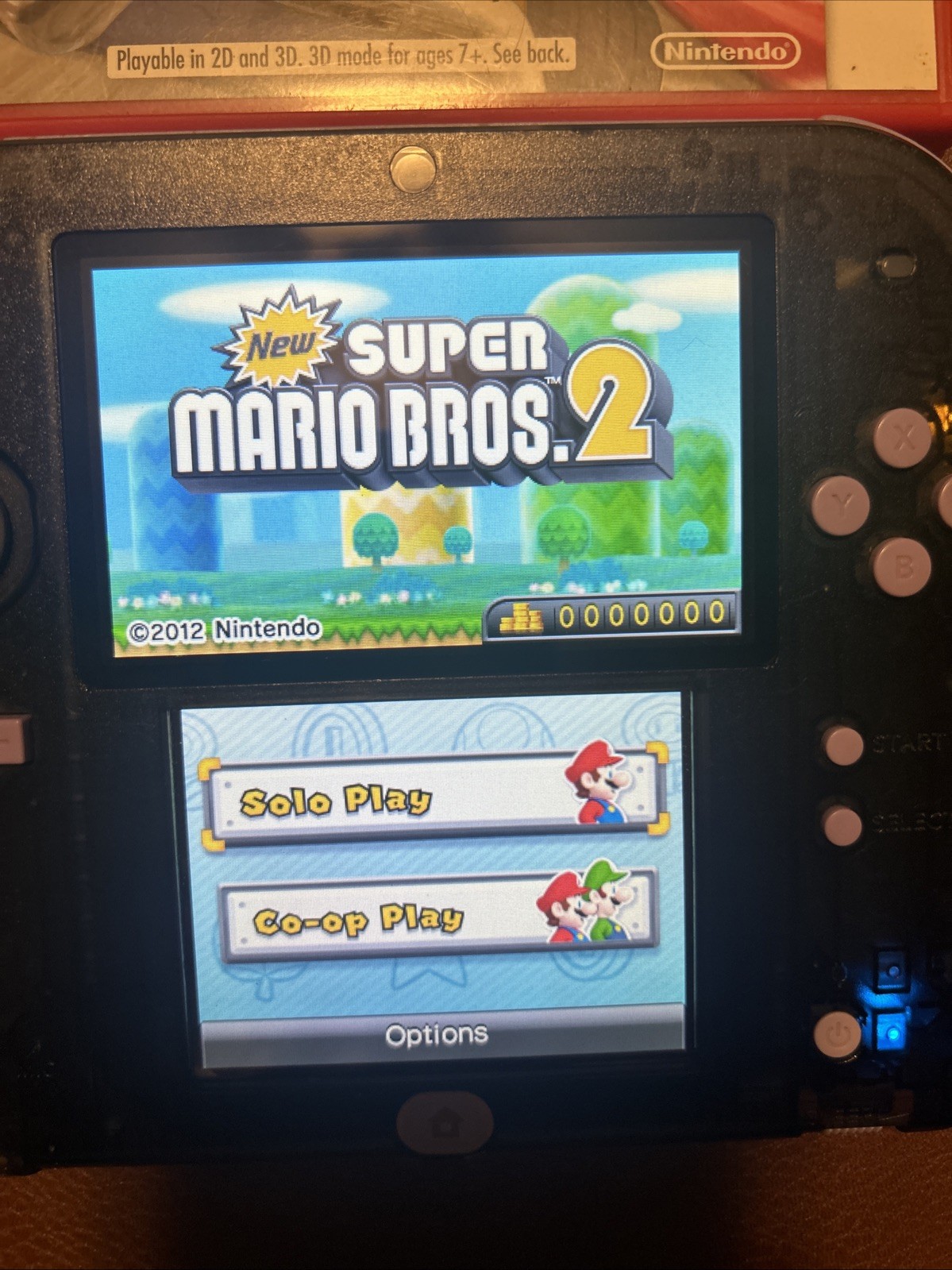 Nintendo 2DS Lavender Purple & Clear Black U/C USA Games Mariokart & Super Mario