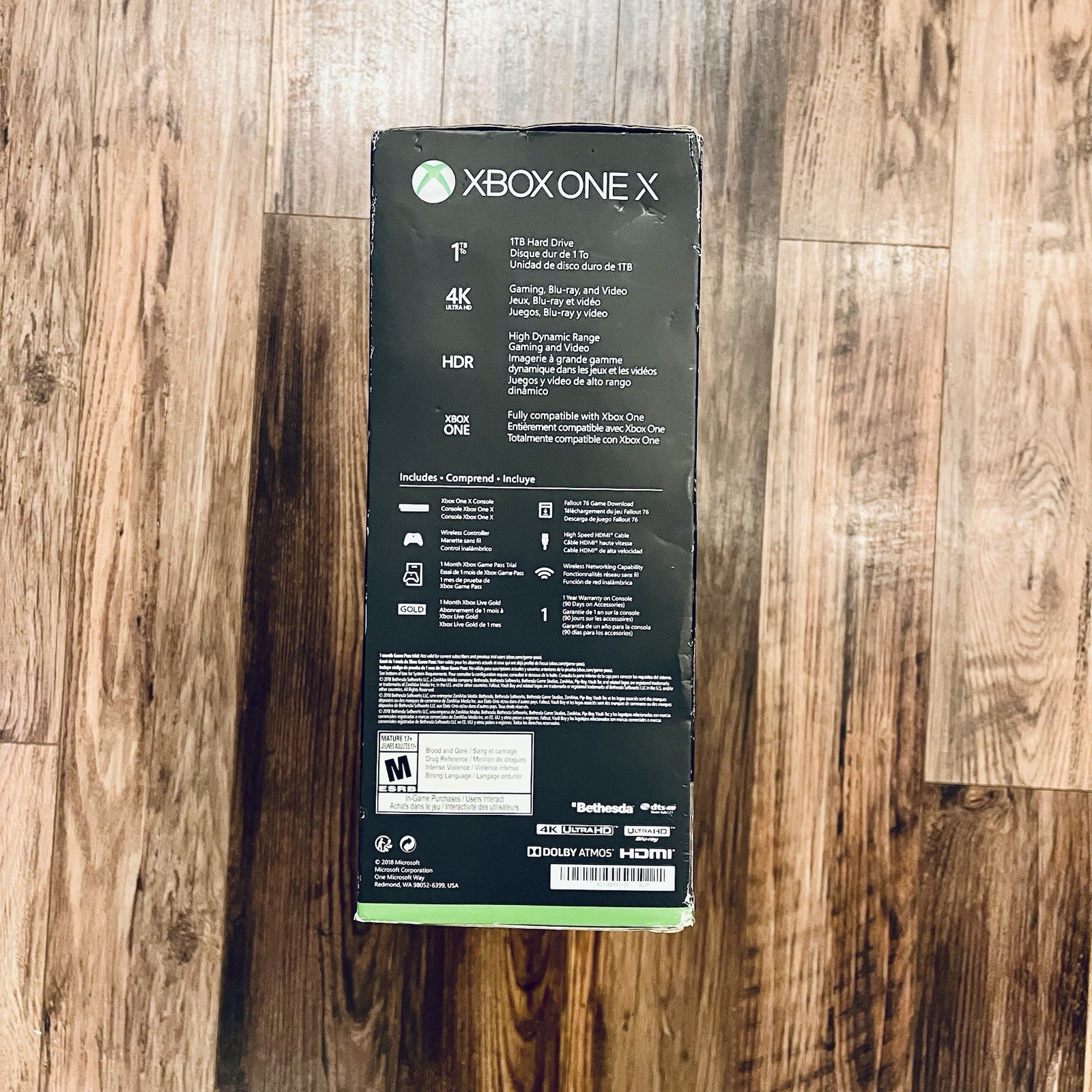 SEALED Microsoft Xbox One X 1TB Console Fallout 76 Bundle – Black (CYV-00146)