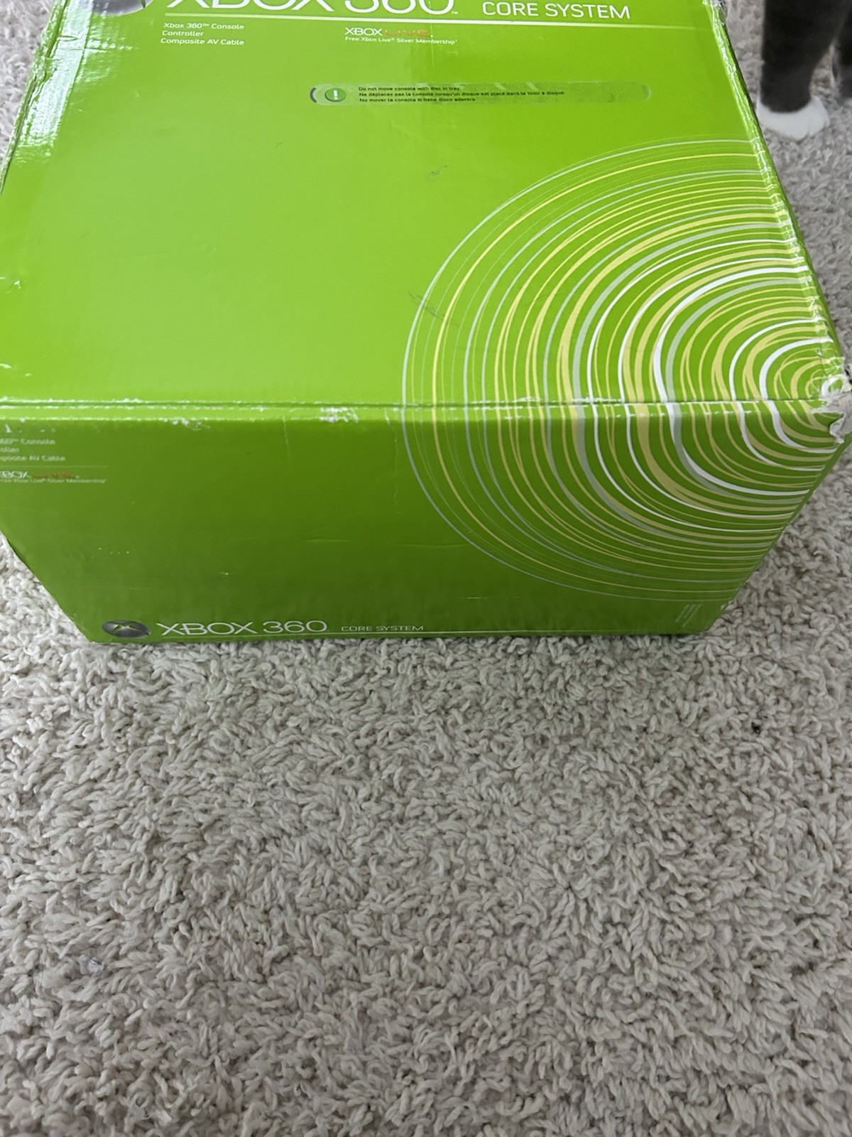 Xbox 360 Core System Launch Box ONLY With Sealed Manuals RARE