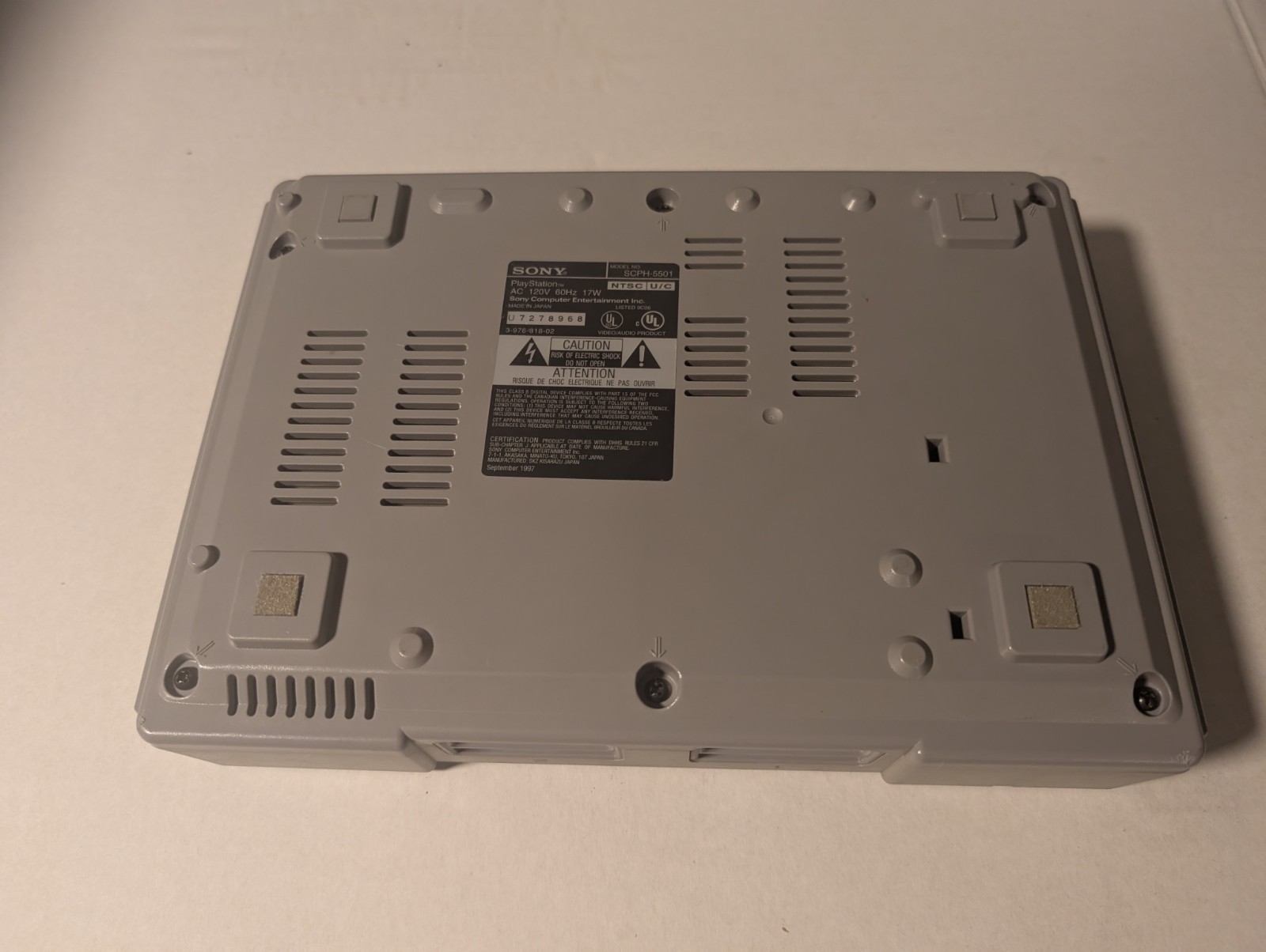 Sony PlayStation 1 – NTSC-U/C – Console Only