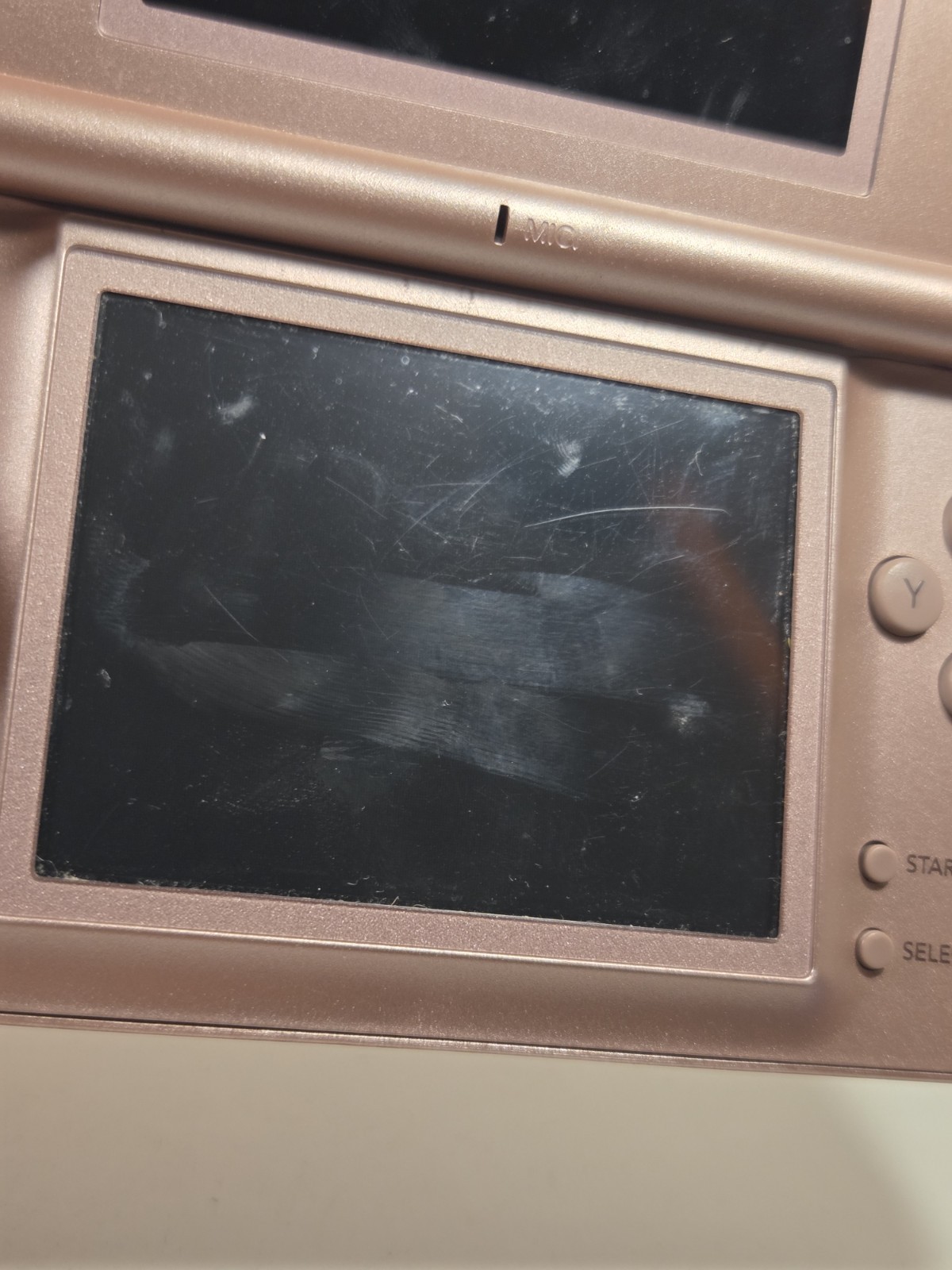 Nintendo DS Lite Metallic Rose Pink Handheld Console NO STYLUS