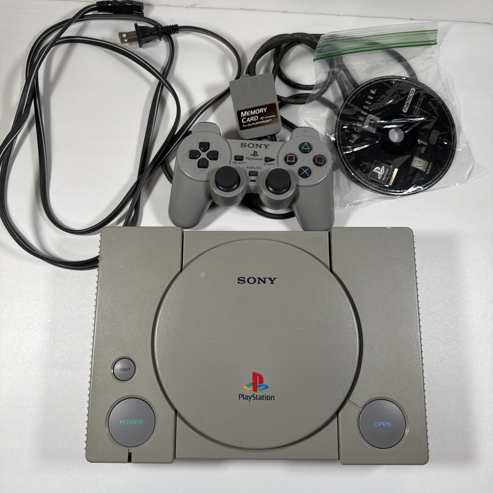 Playstation 1 Console w/ Controller, Memory Card, and Bonus Game! (NO AV CABLE)