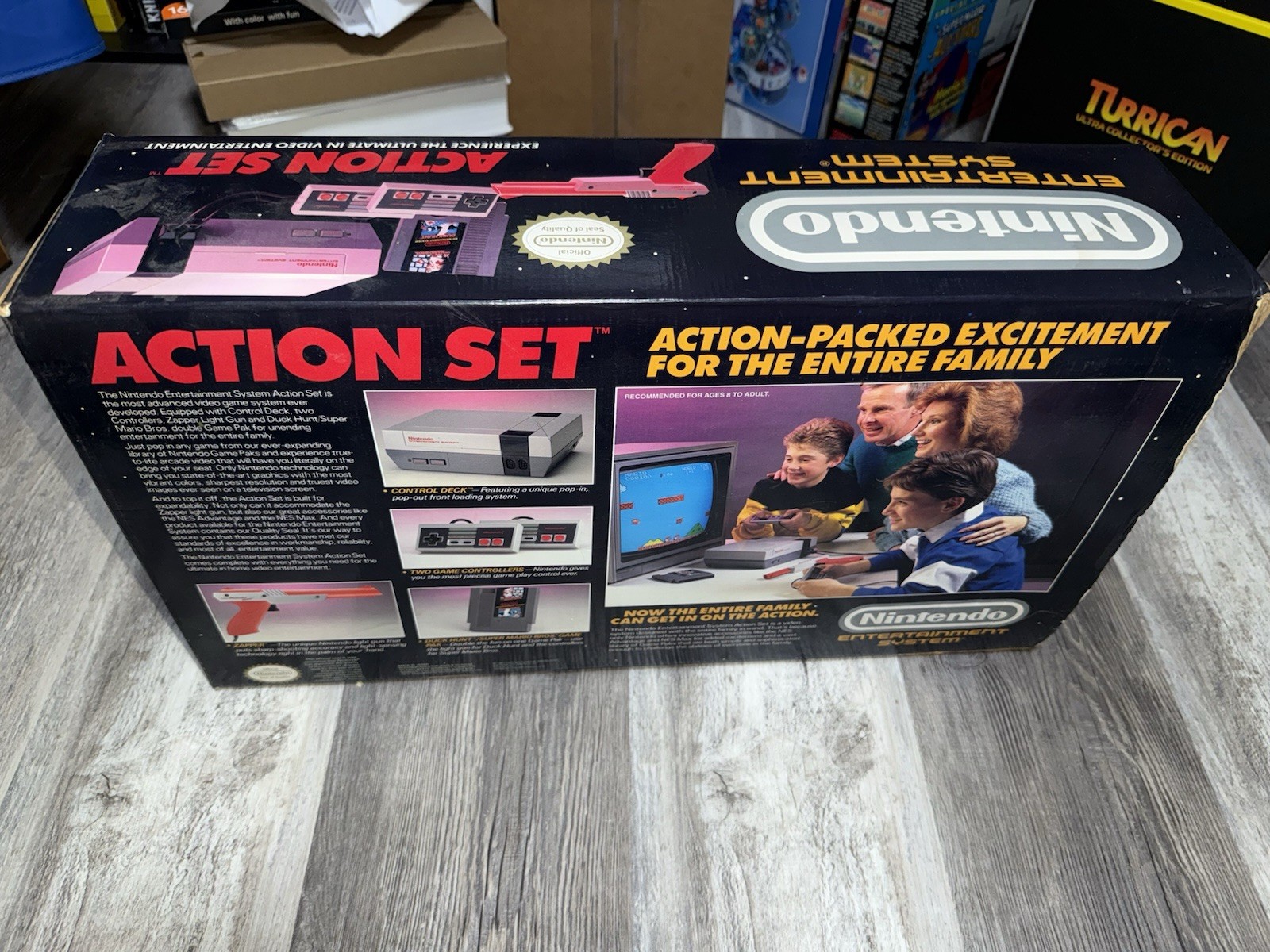 Nintendo NES Action Set System Near Complete In Box CIB Tested With Super Mario