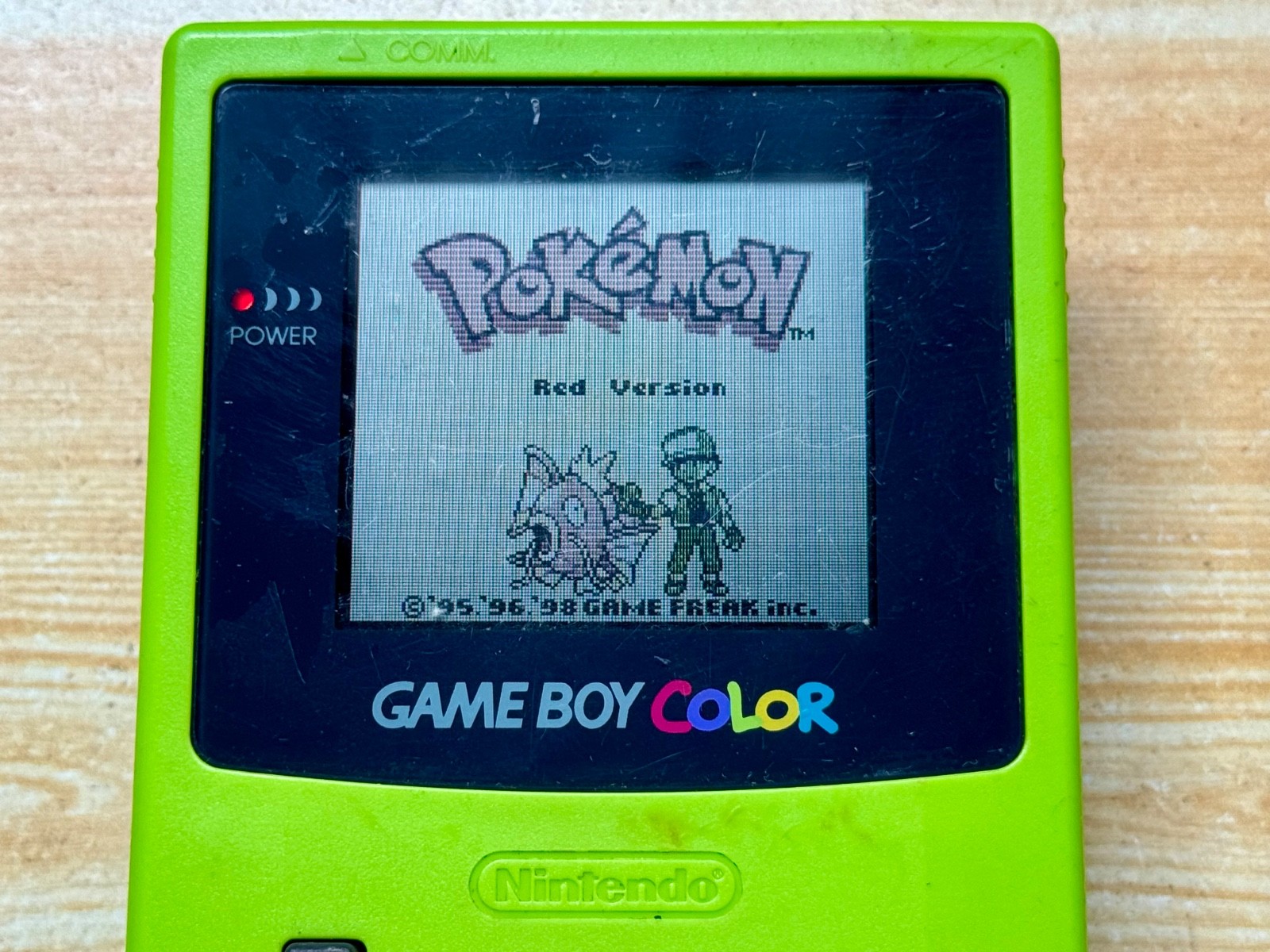 Nintendo Gameboy Color CGB-001 Lime Green Handheld System Console GBC
