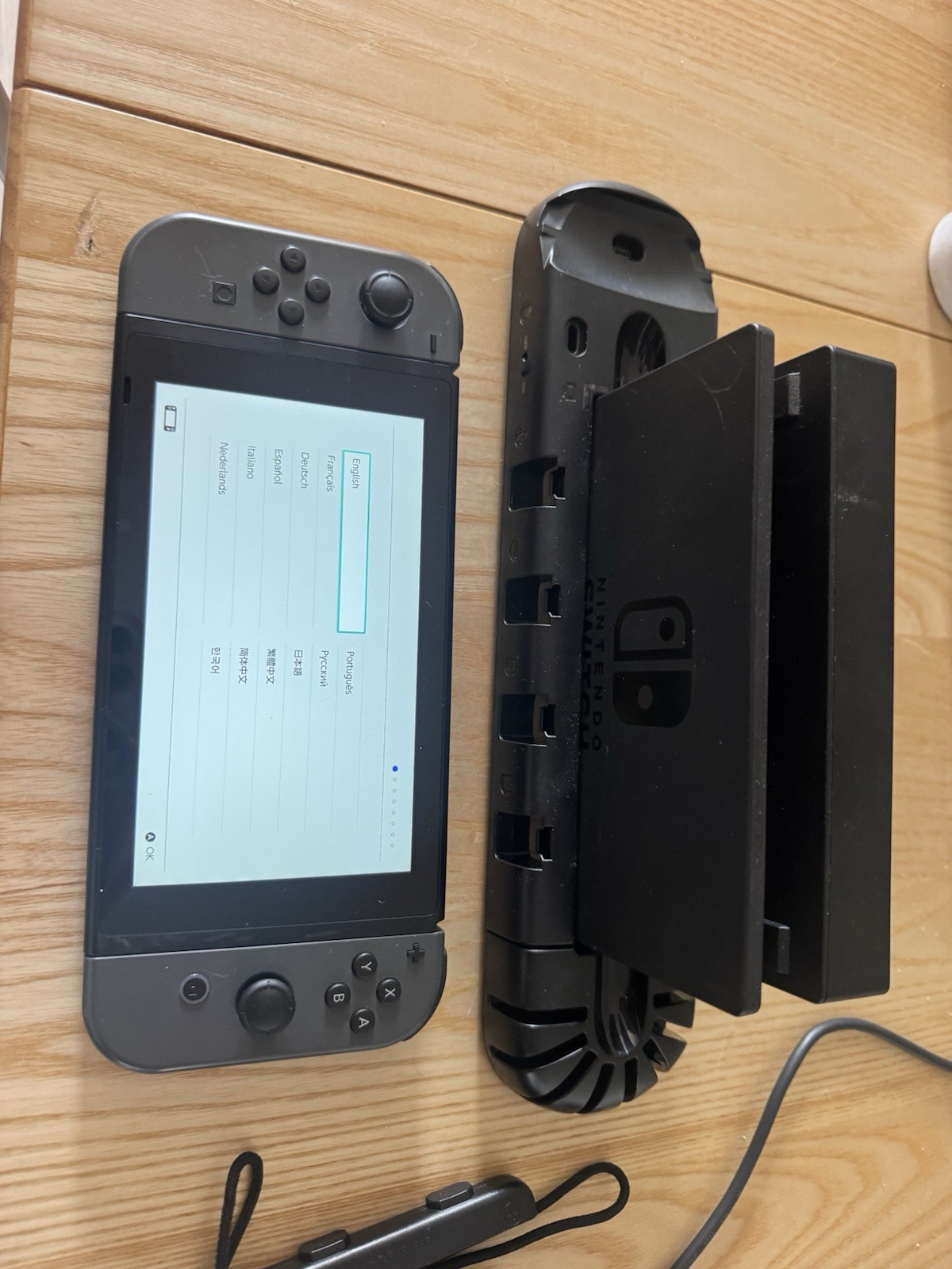 Nintendo Switch Console Black w/ Dock, Joy-Con Grip & AC Adapter