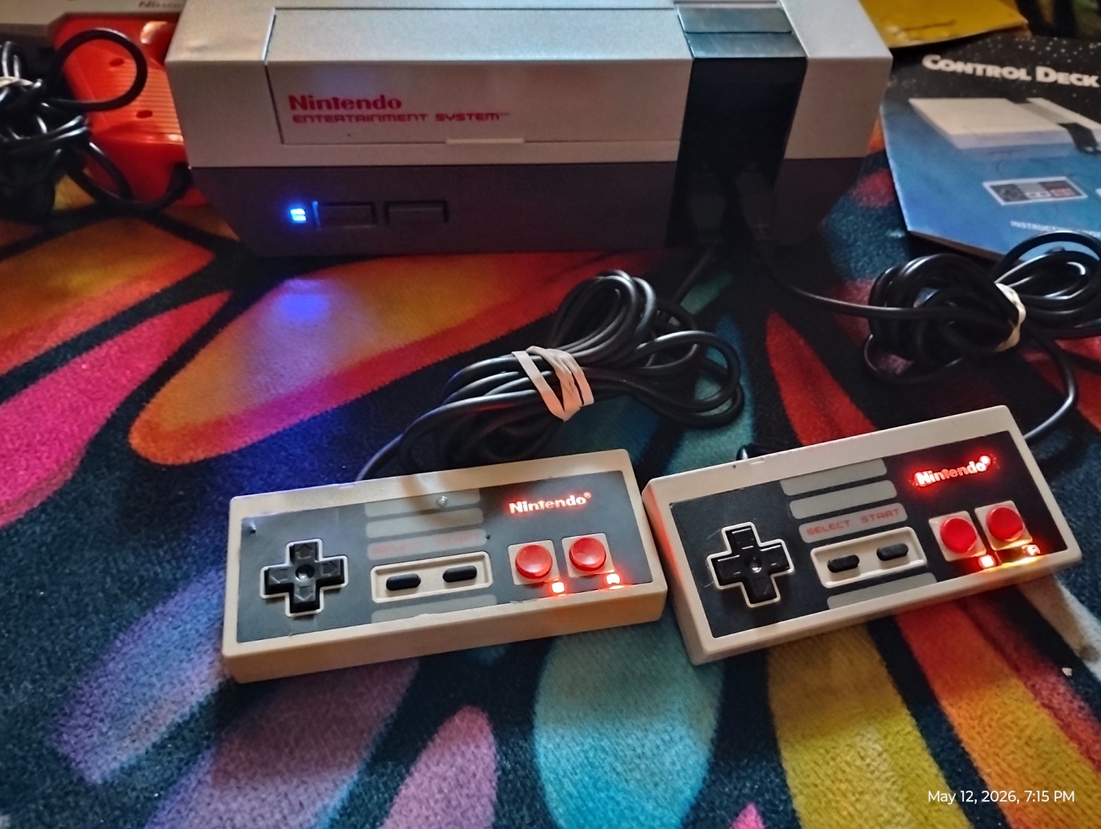 Nes Console 8 games and controllers light up Bundle new OEM 72 and LED Mods