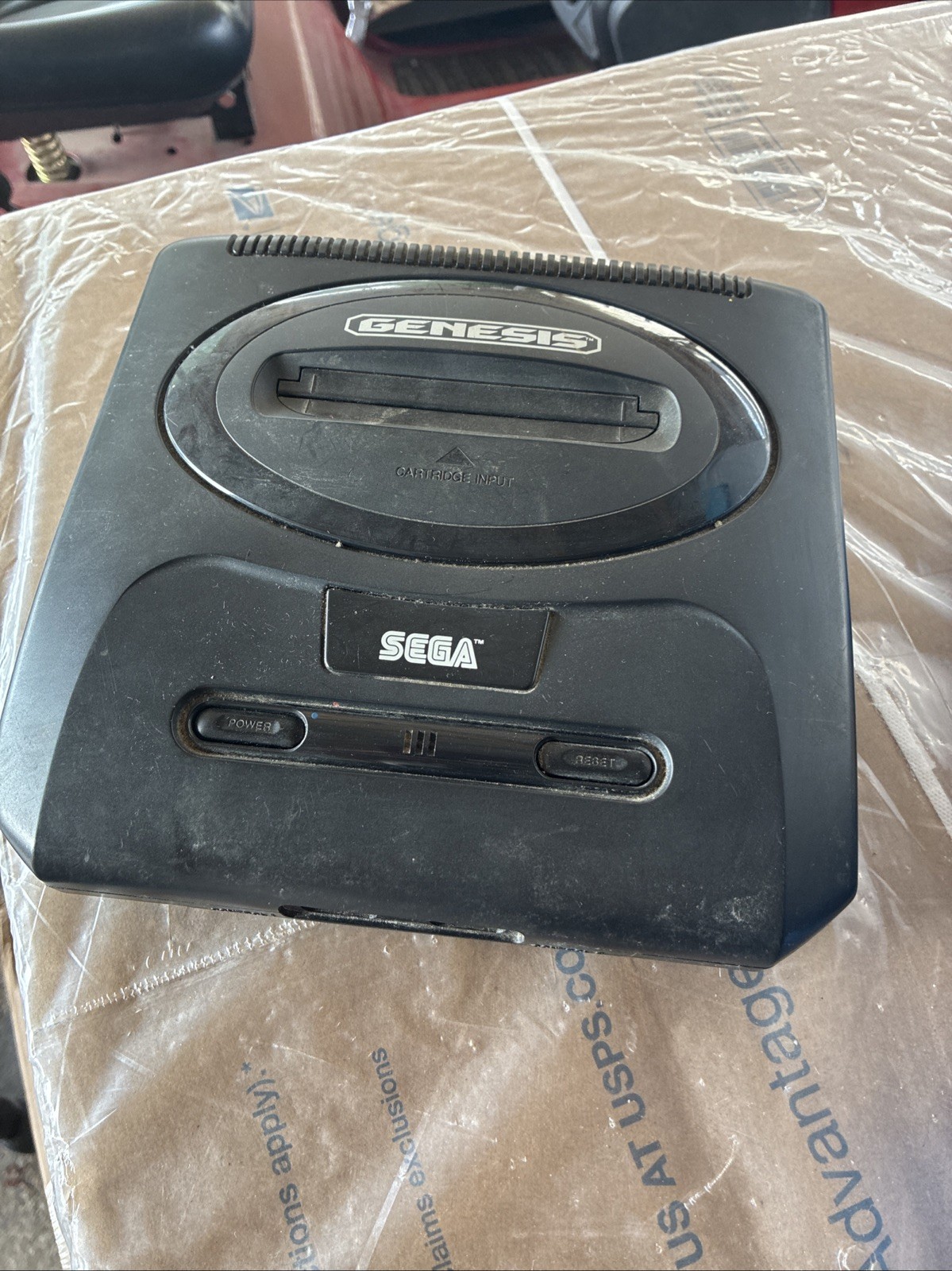 Sega Genesis Black Console Only, MK-1631 Gen 2 (powers On -But Not Fully Tested)