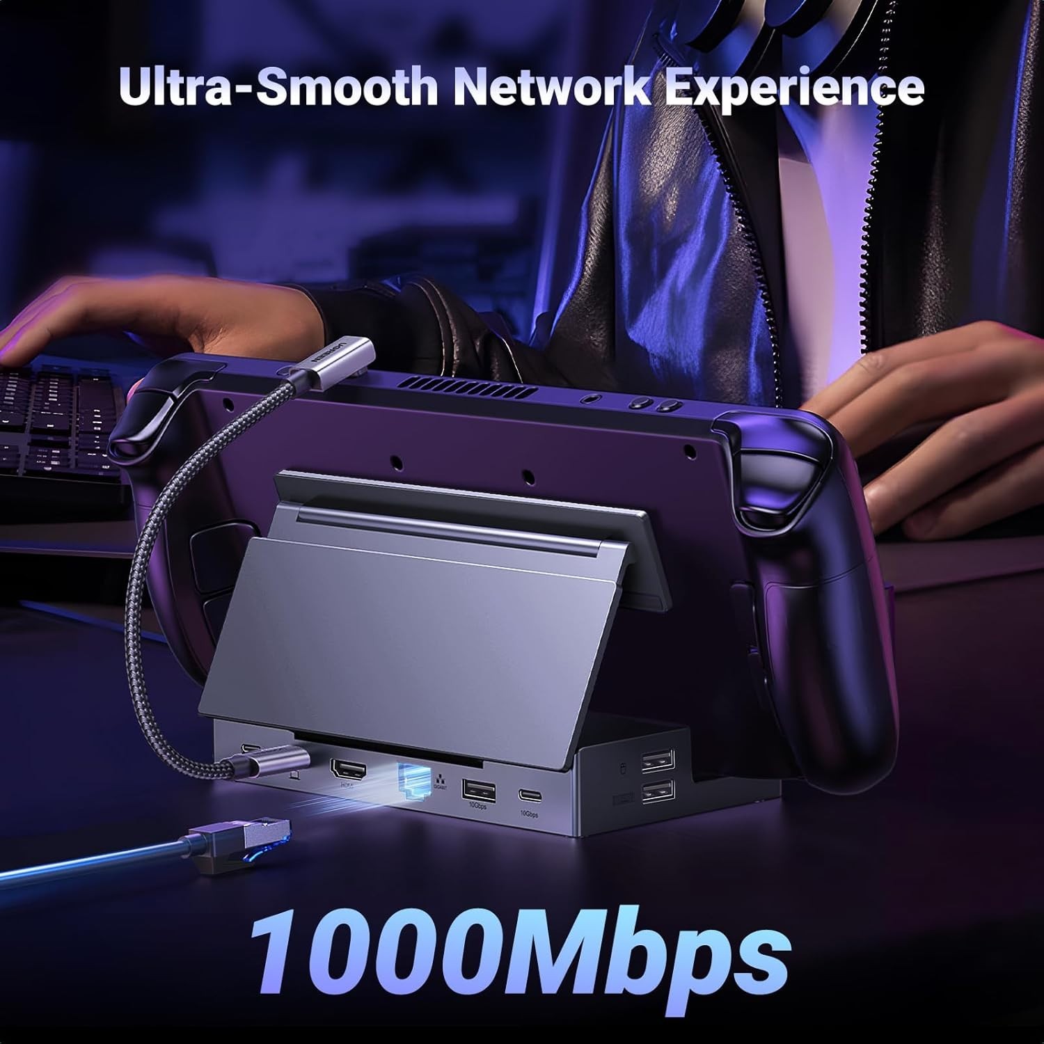 Compact 4K HDMI & USB-C Dock for Steam Deck, ROG Ally, and Legion Go – 9-in-1
