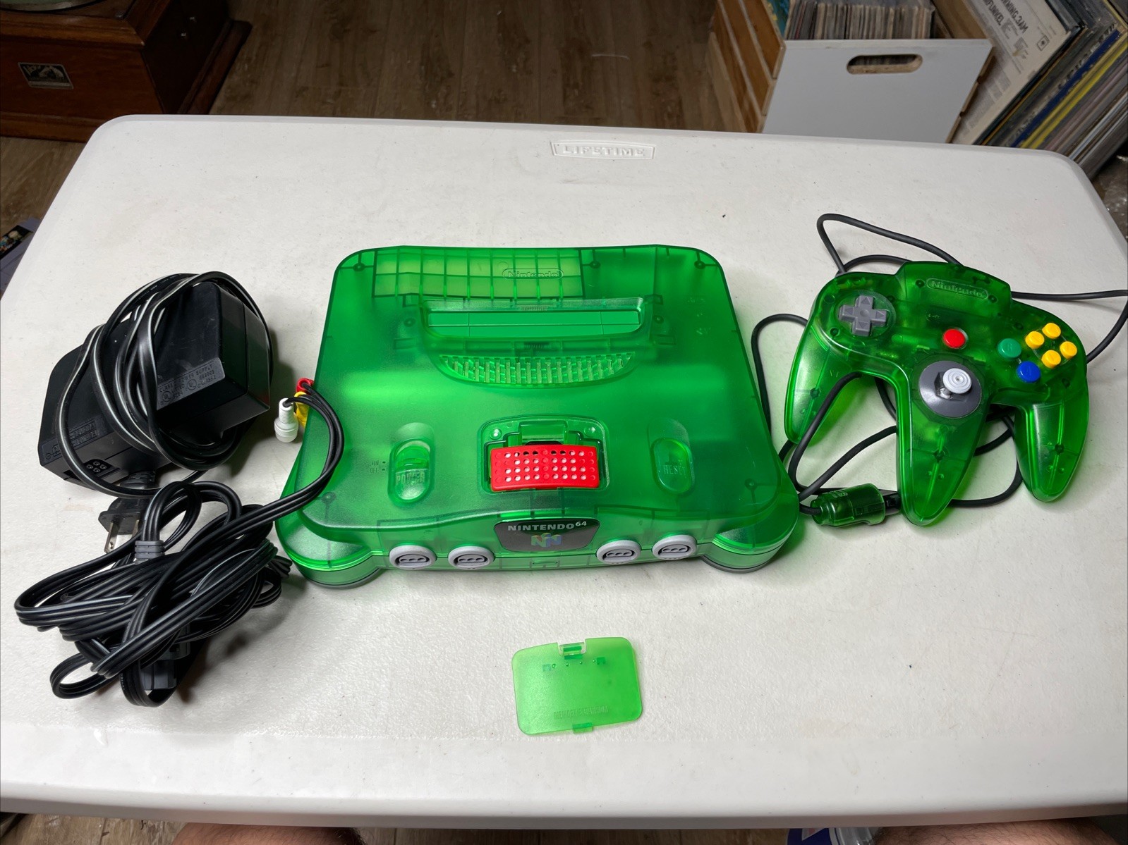 Nintendo 64 Funtatsic Jungle Green Console Tested Working W Controller Expansion
