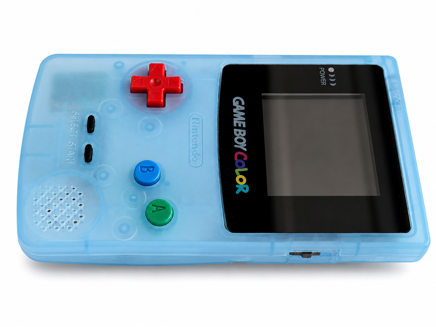 Nintendo Game Boy Color GBC IPS Backlit LCD Custom Ice Blue Console Tested