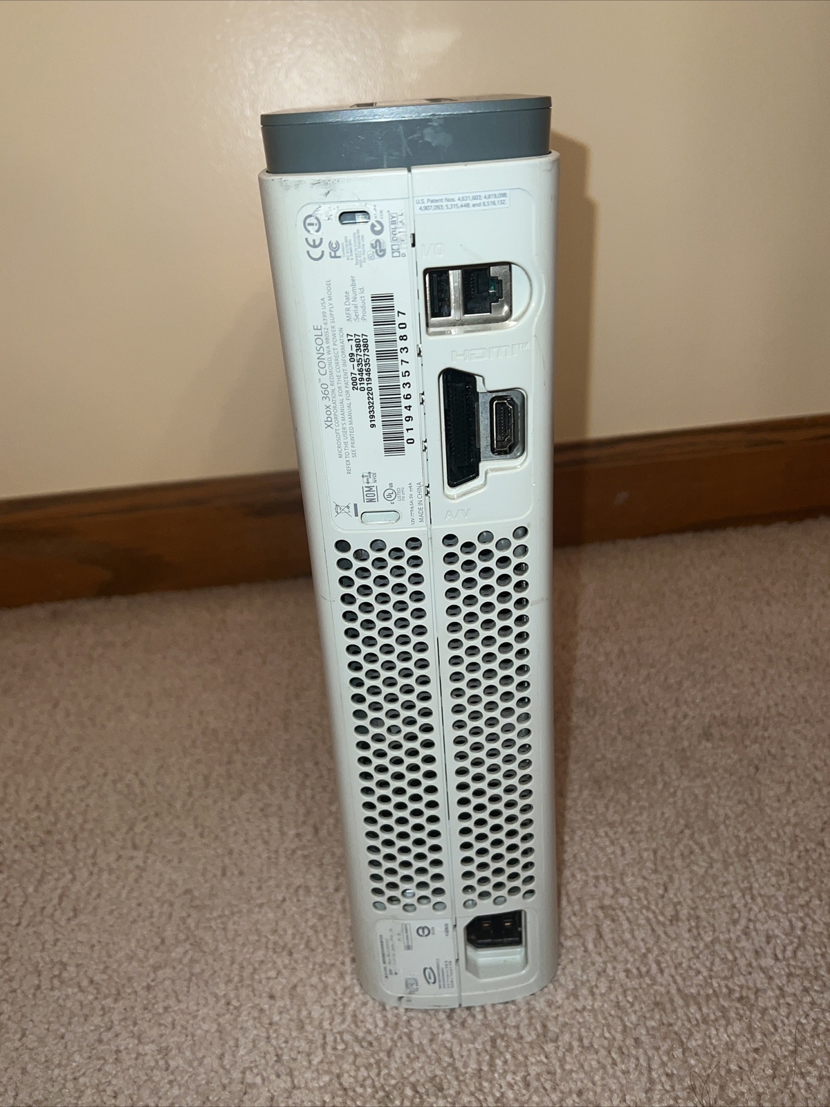 Microsoft Xbox 360 Arcade UNTESTED, With HDD ATTACHED, Console ONLY