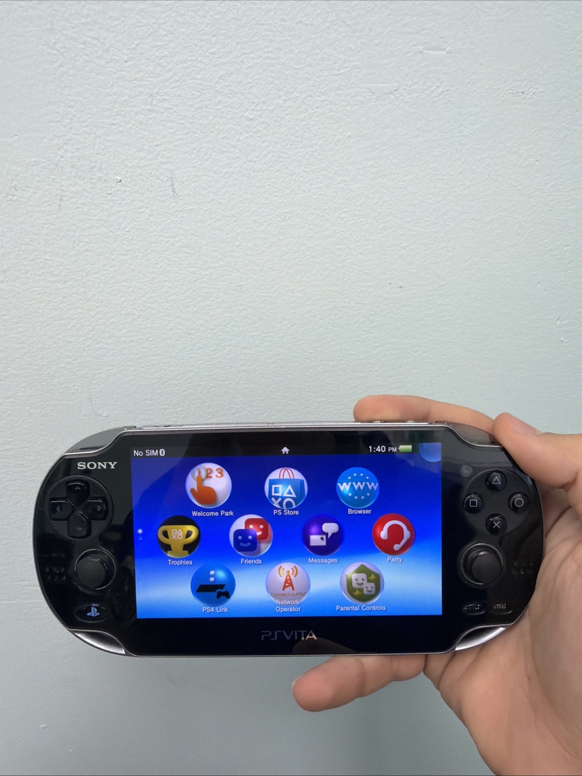 Sony PS Vita PCH-1001 Black Console with Charger & Case