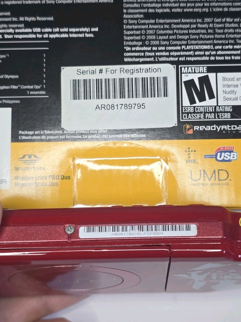 Sony PSP 2000 God of War Limited Edition Handheld System – CIB Complete
