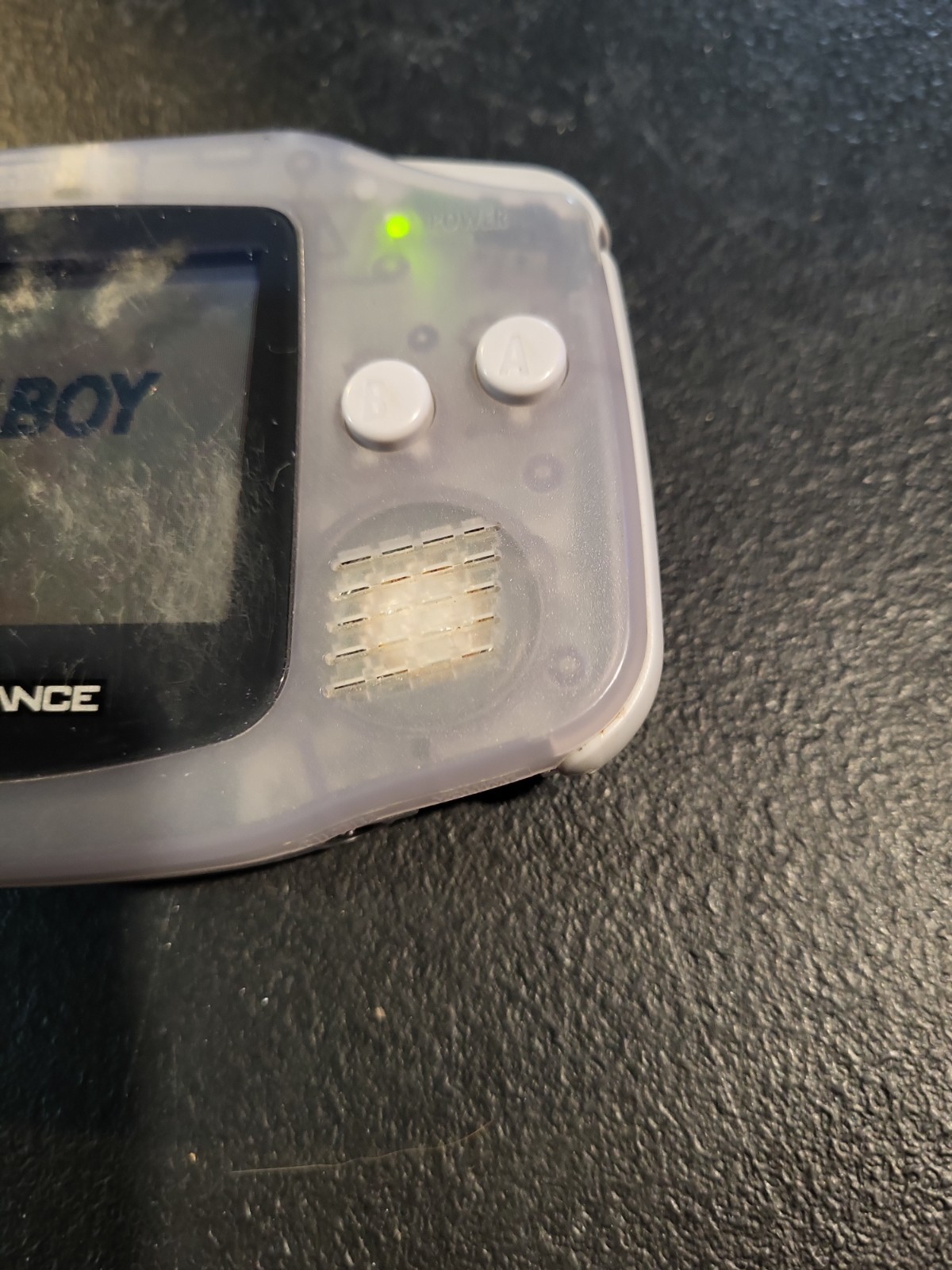 Nintendo Game Boy Advance Handheld Game Console AGB-001 Clear Tested To Power On