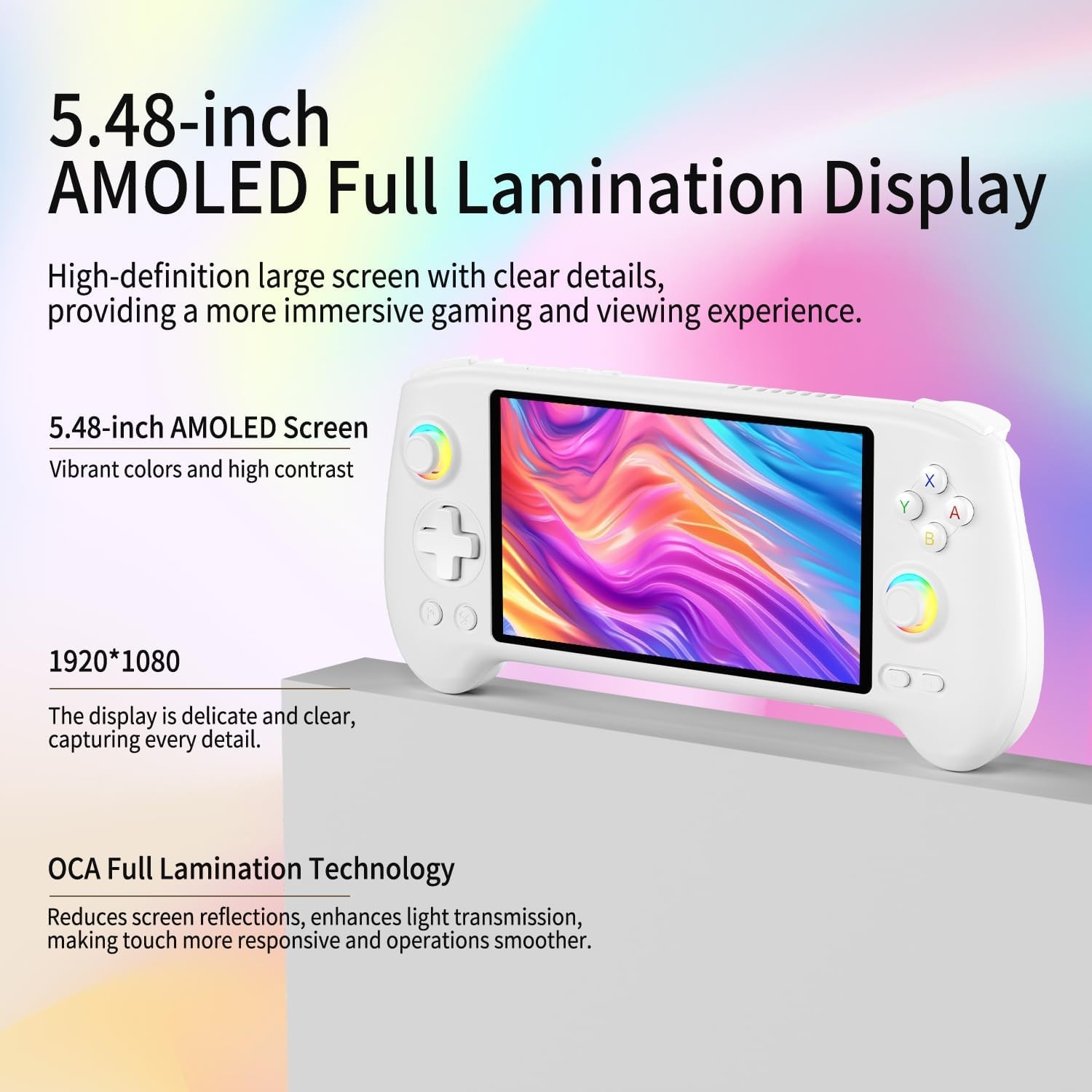 Android 14 Handheld Game Console RG557 AMOLED 5.48