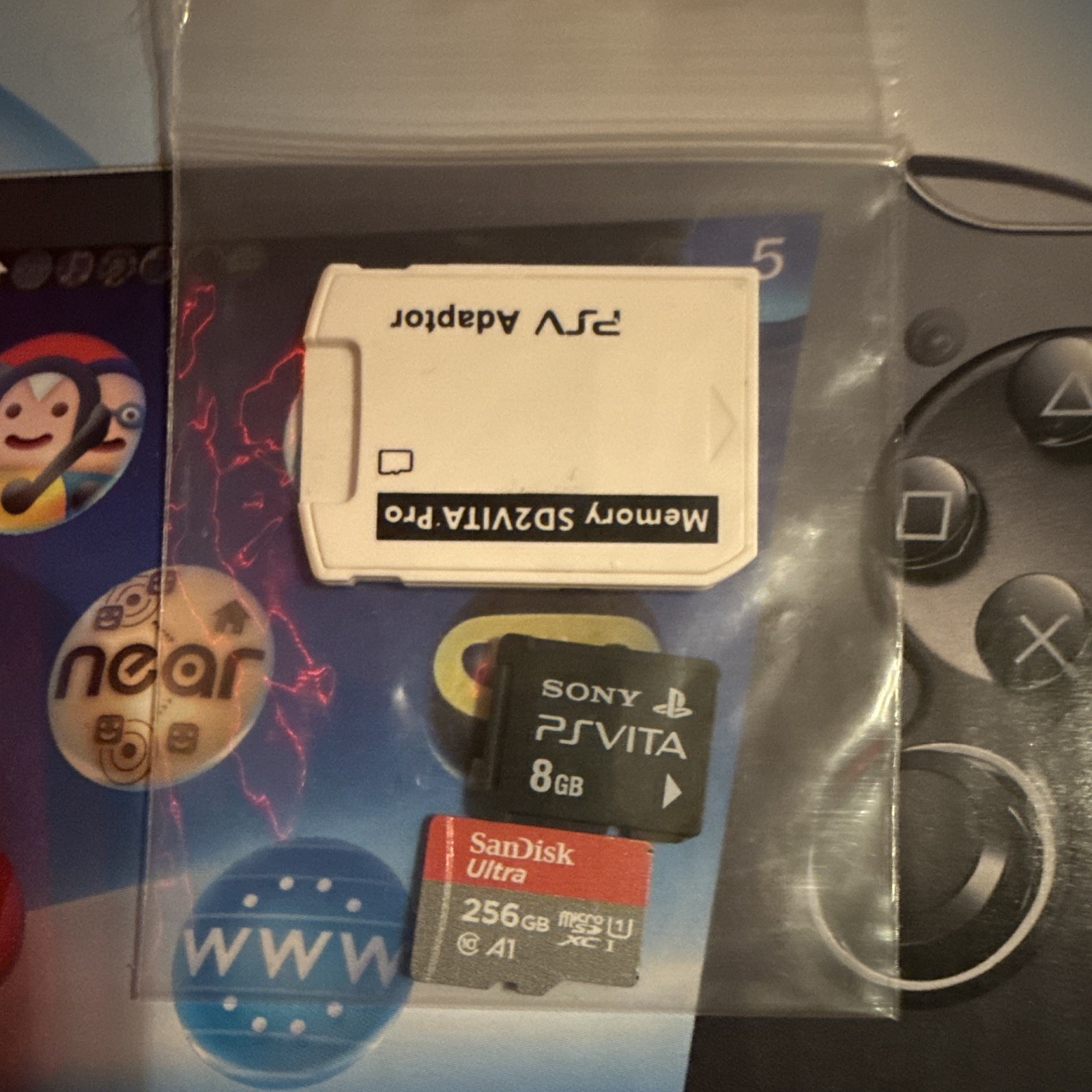 PS Vita 1000 OLED Black CIB + USB-C Adapter + 256GB SD2Vita Bundle