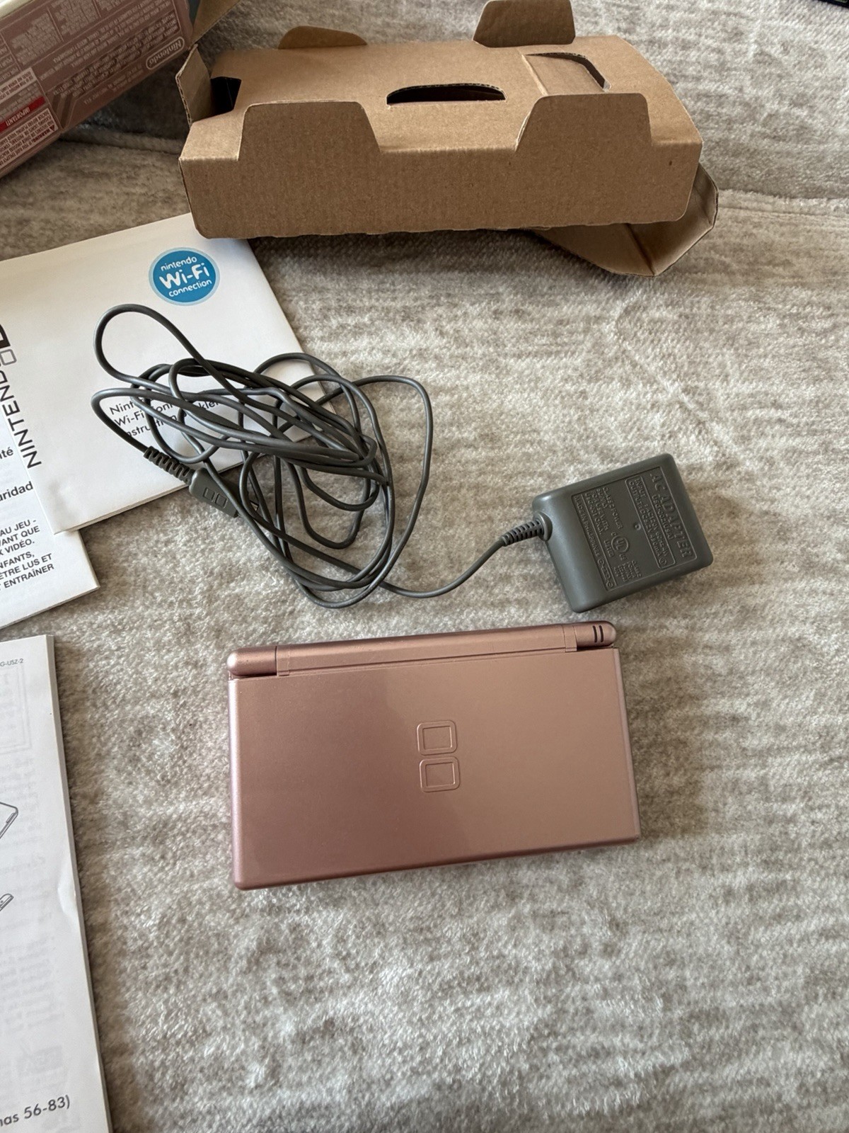 Nintendo DS Lite Coral Pink Handheld Console – CIB Complete