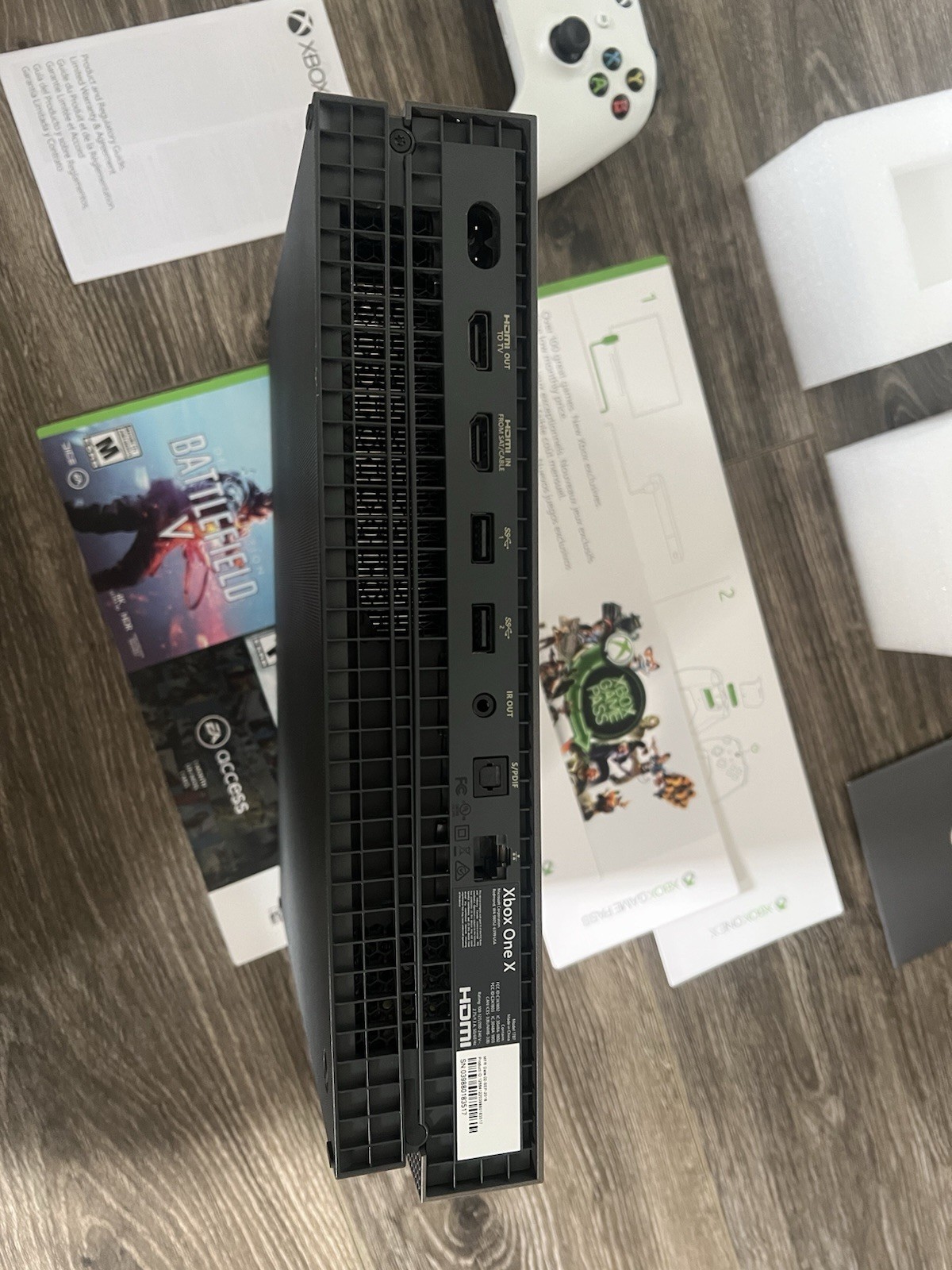 Xbox One X 1TB Console Gold Rush Battlefield Special Edition CIB Original Box