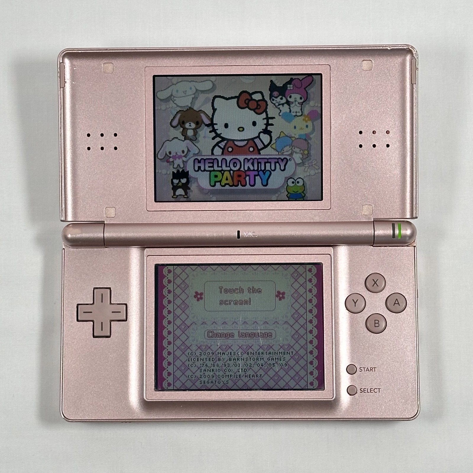 Nintendo DS Lite Metallic Rose Game Console – NO STYLUS & NO CHARGER – TESTED