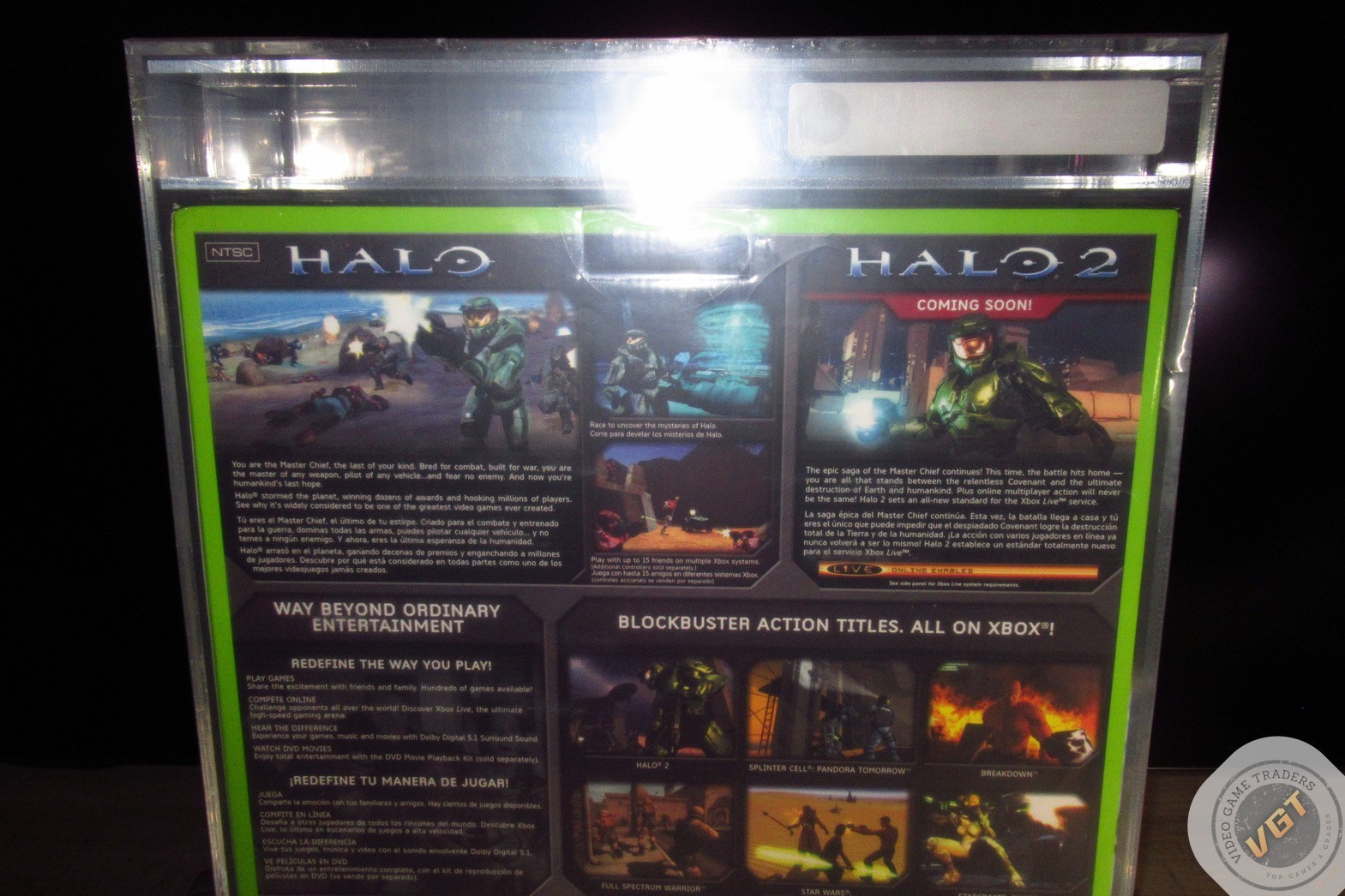 VGA 85+ – ORIGINAL XBOX Halo Special Edition Green Game Console System 2004 NEW!