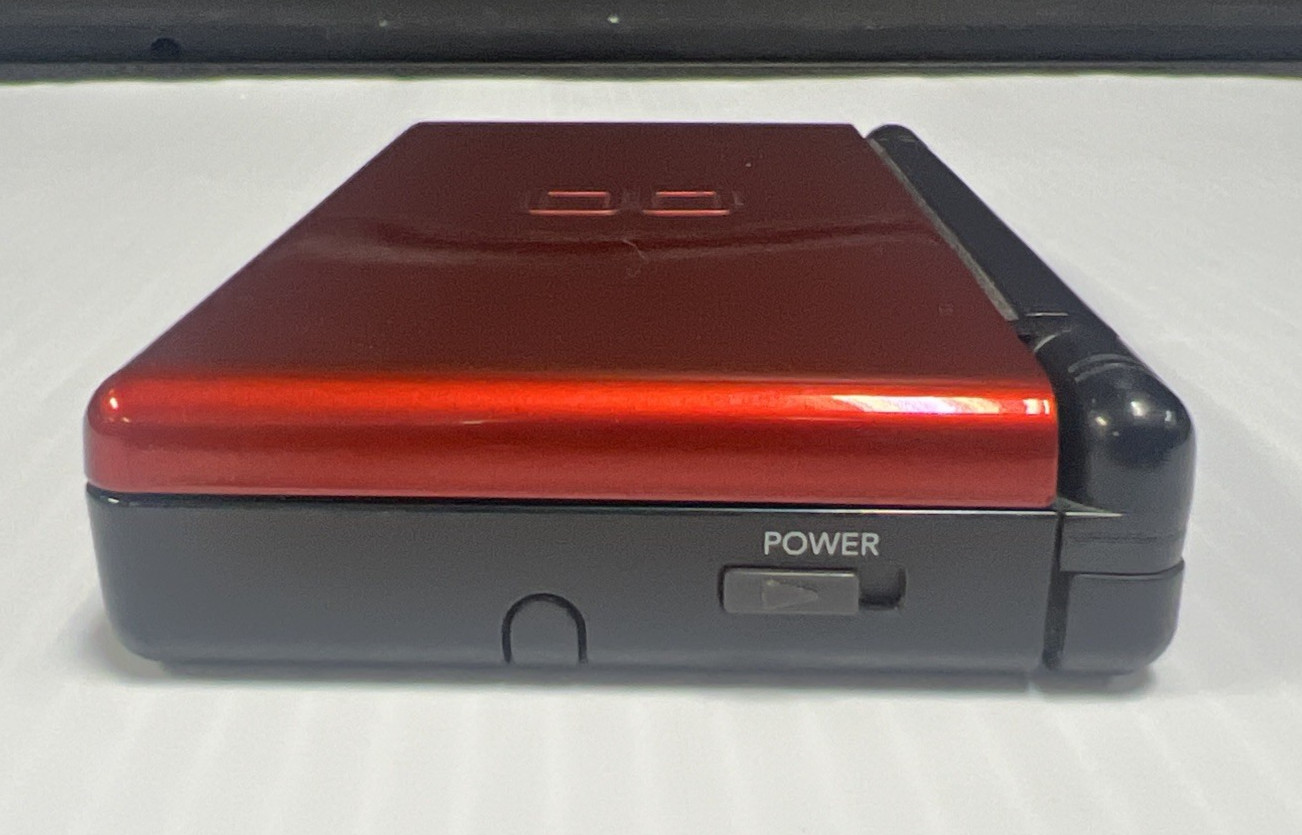 Nintendo DS Lite (Red/Black) USG-001 Handheld Console Tested Bad Hinge preowned