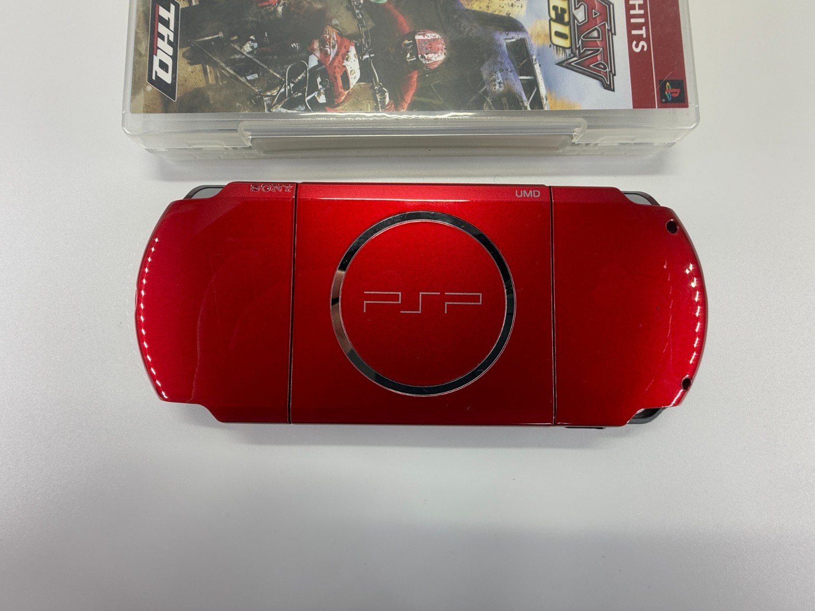 Sony PSP 3000 Radiant Red Racing Bundle MX vs ATV Untamed 4GB Memory Card Charge