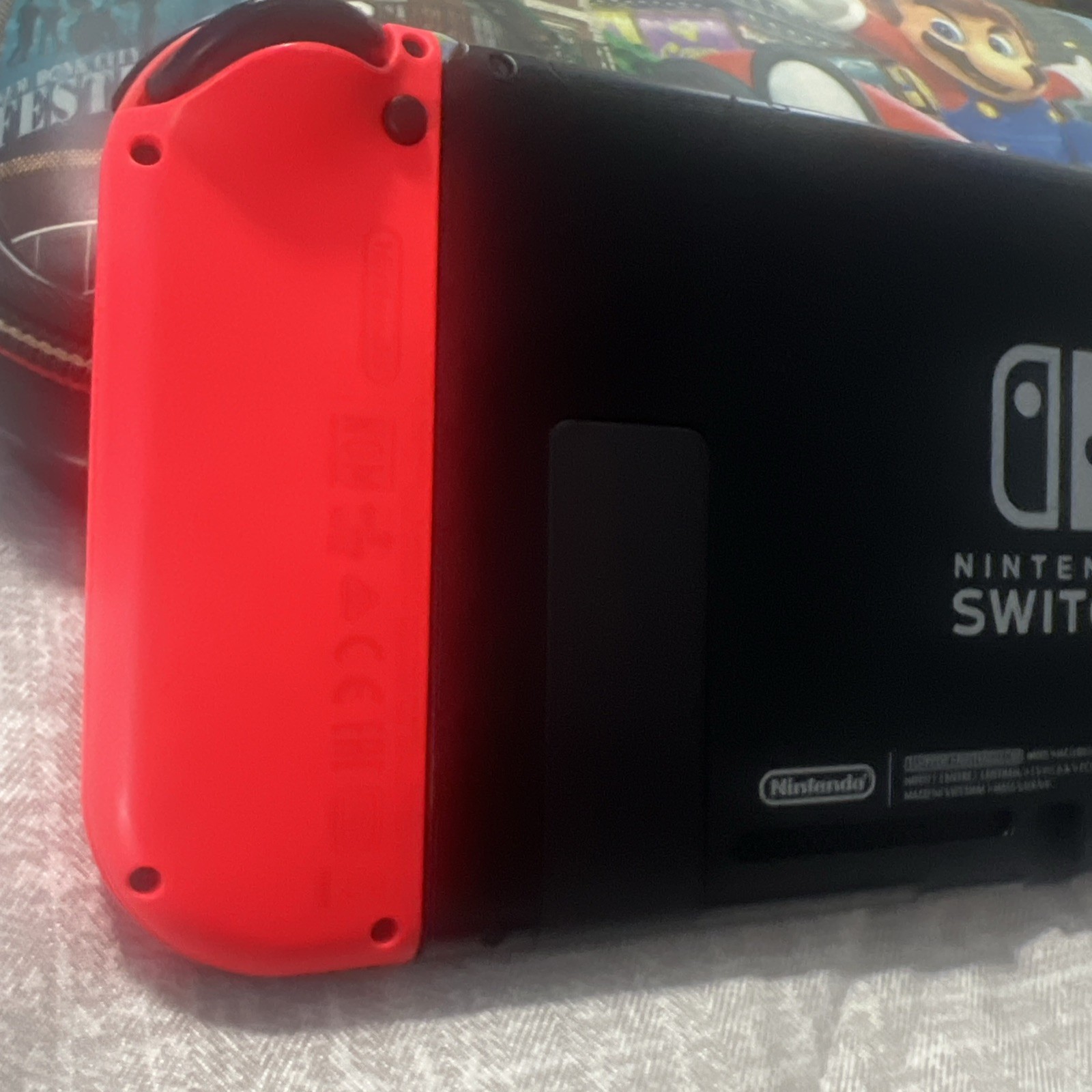 Nintendo Switch with Neon Blue and Neon Red Joy-Con (HAC-001-01) W/ Case