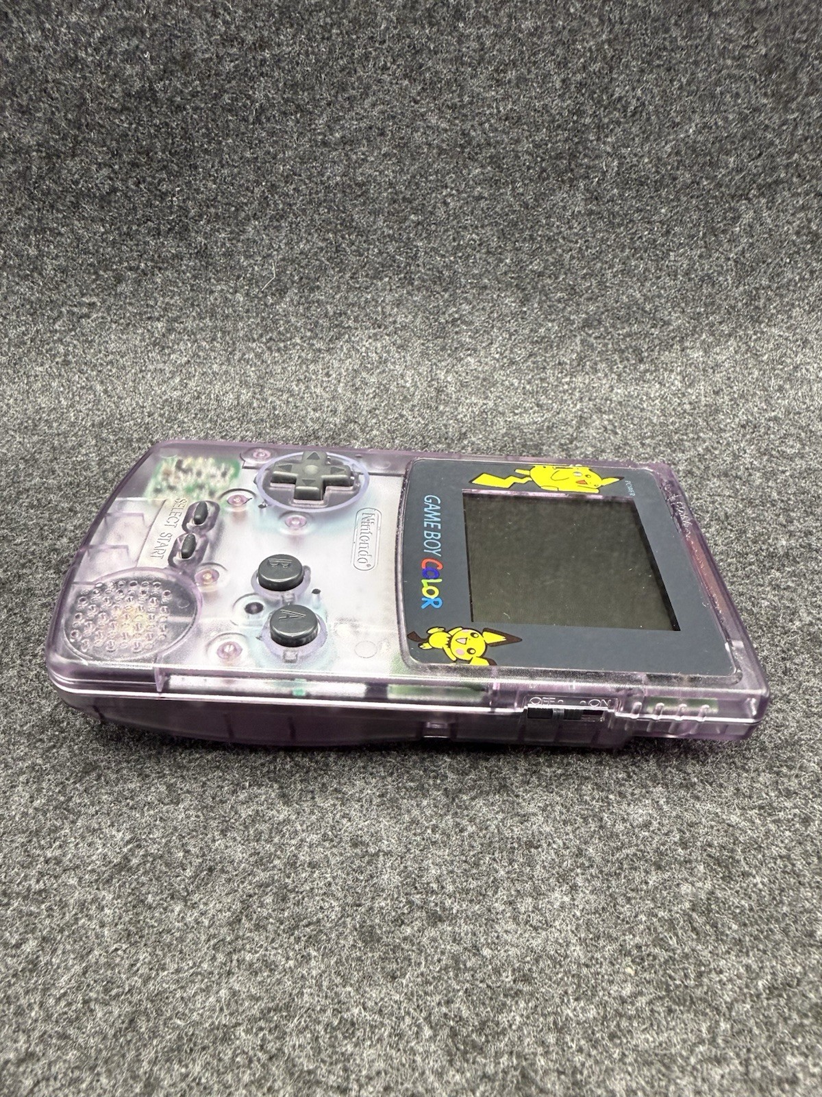 Nintendo Game Boy Color Atomic Purple CGB-001 Pokemon Lens & TESTED