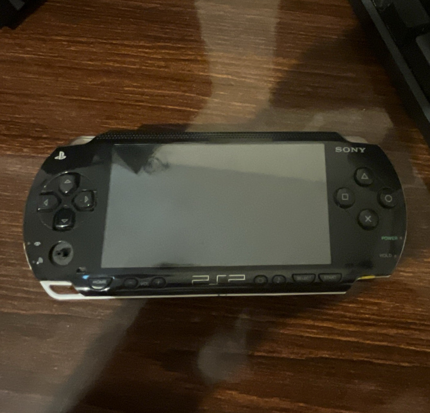 Sony PSP Handheld System Console Black/Silver Headphone Jack Black w/ Sticker