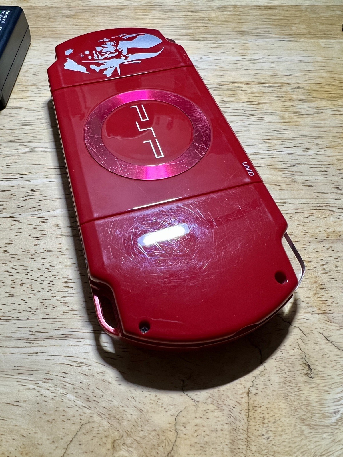 Sony PSP-2001 God of War Red Console Custom 32GB MicroSD + Games + Accs. Bad UMD