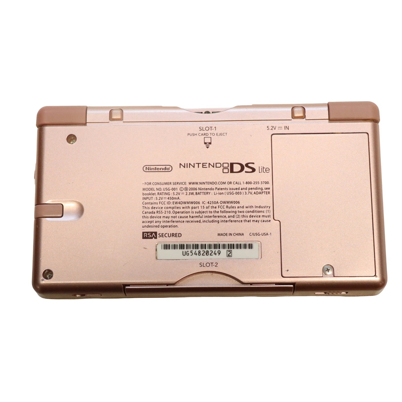 Nintendo DS Lite Handheld Console – Metallic Rose 100% Working Tested