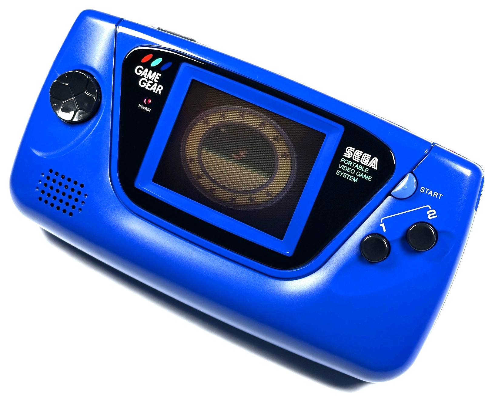 ❤️ SEGA Game Gear BLUE Console RECAPPED w CERAMIC SMD Caps, Glass Lens, Game