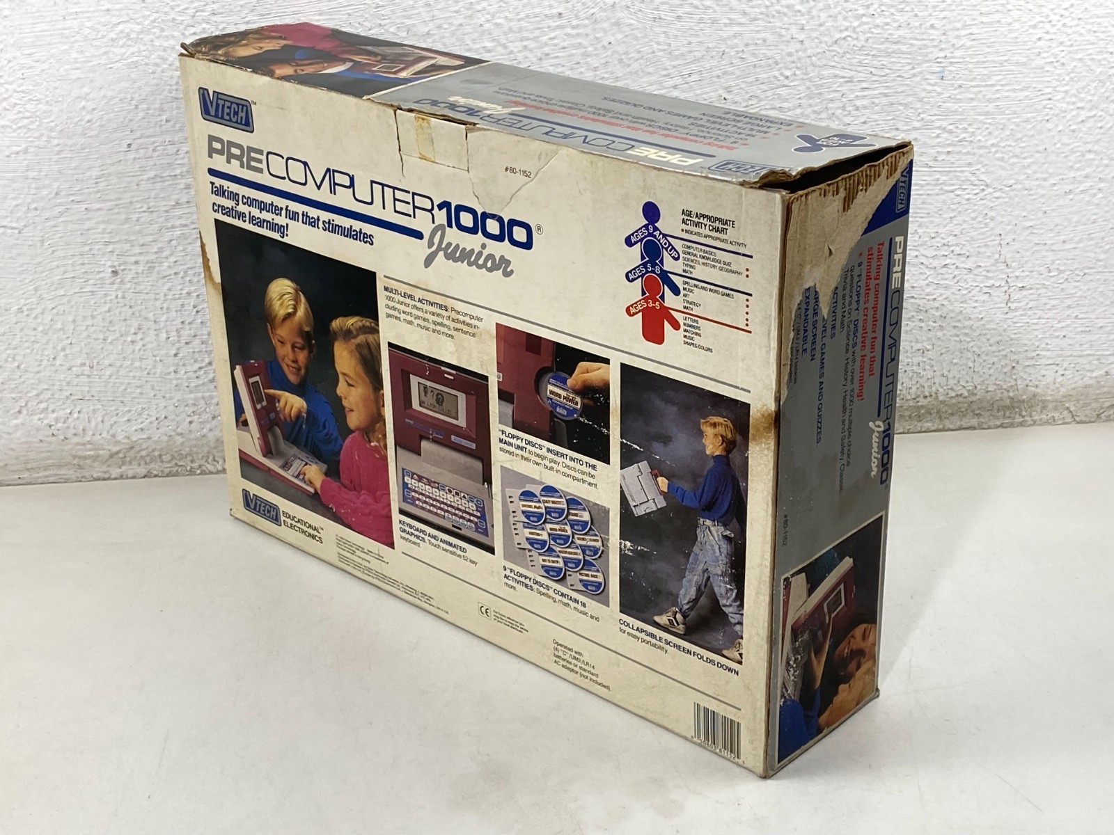 Vintage VTECH Pre Computer Junior 1000 Learning Educational Game 1990 NEW