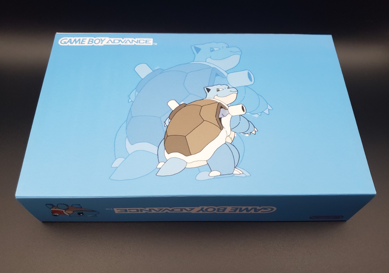 Blastoise Game Boy Advance Funnyplaying Backlit IPS Screen Pokemon Theme Blue