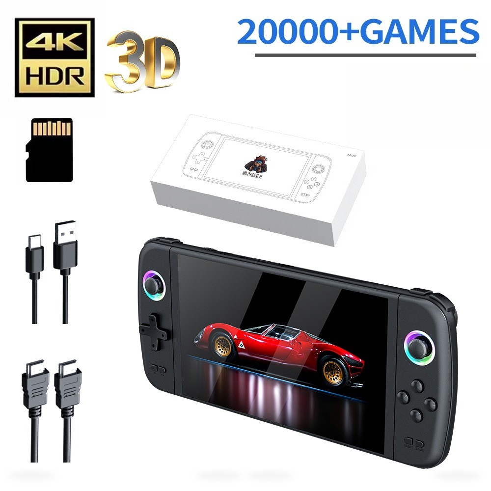 7″ M27 large screen handheld game console connected to TV for home use 64/128GB