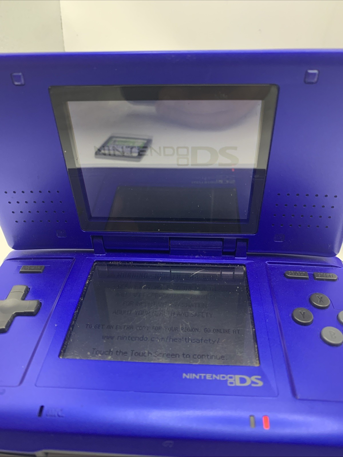 Nintendo Fat DS NTR-001 Console 2004 Blue, Tested Includes Charging Cord & Game
