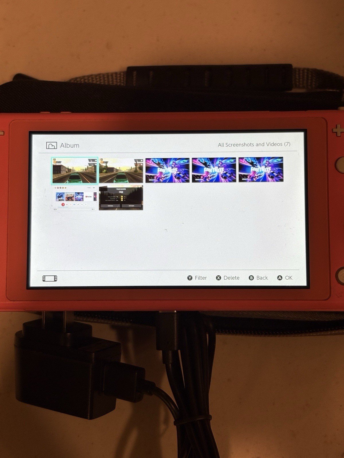 Nintendo Switch Lite HDH-001 32 GB Console -Coral- w/Charger, Travel Case “READ”