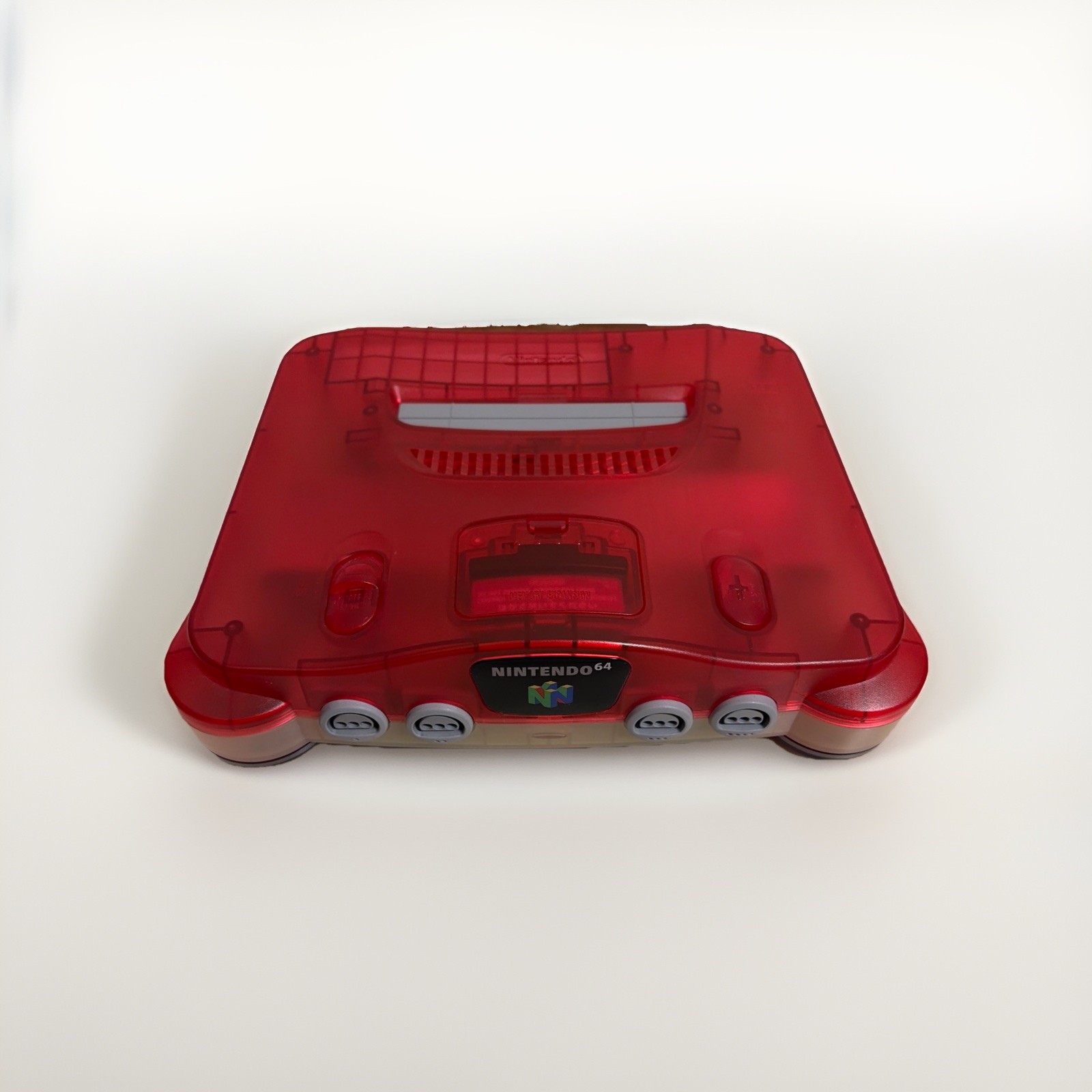Nintendo64 N64 Console Clear Red White Two Tone Japan JPN Tested Working game