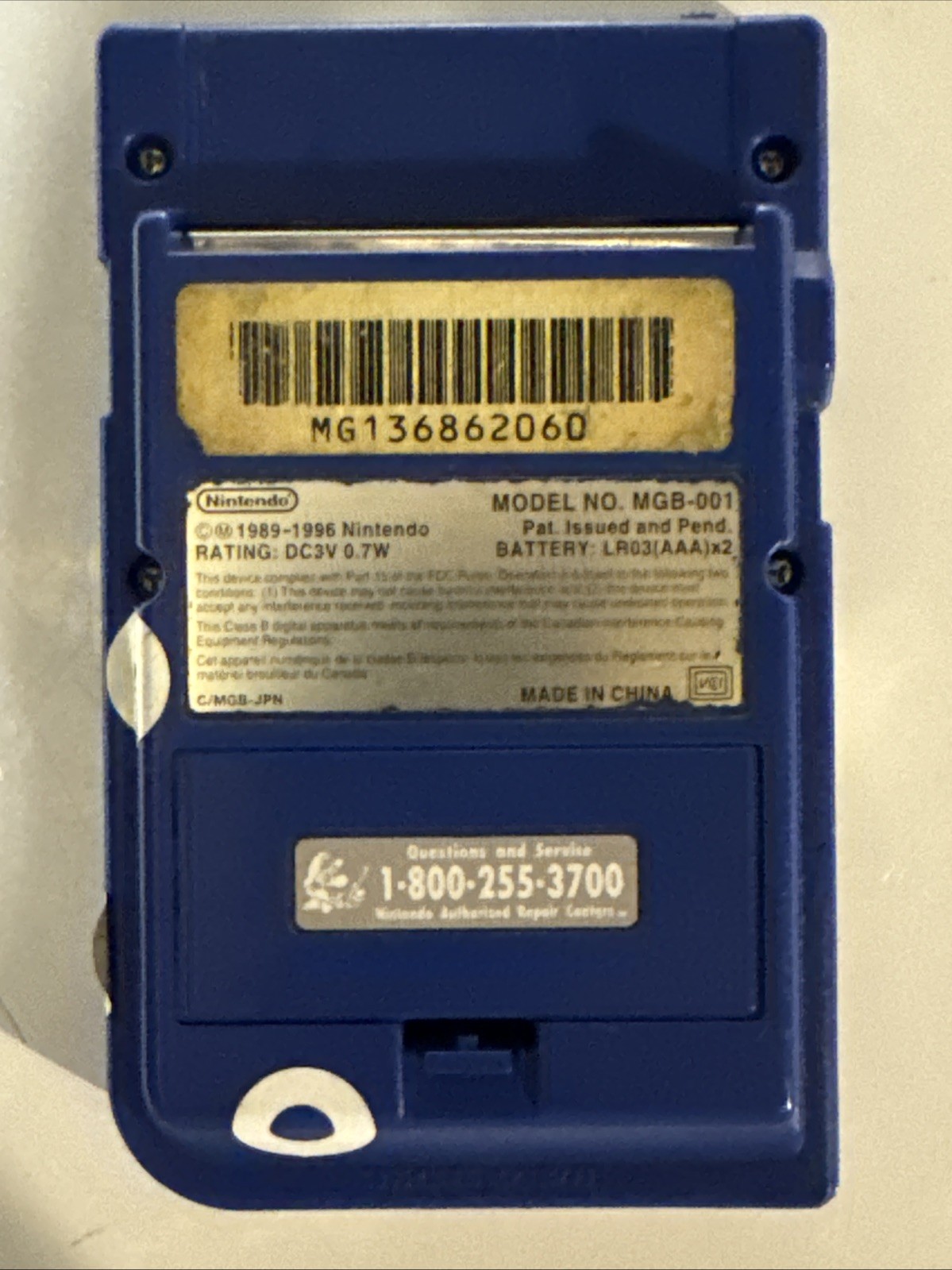 Nintendo Game Boy Pocket – Blue – Tested/Works – Read Description
