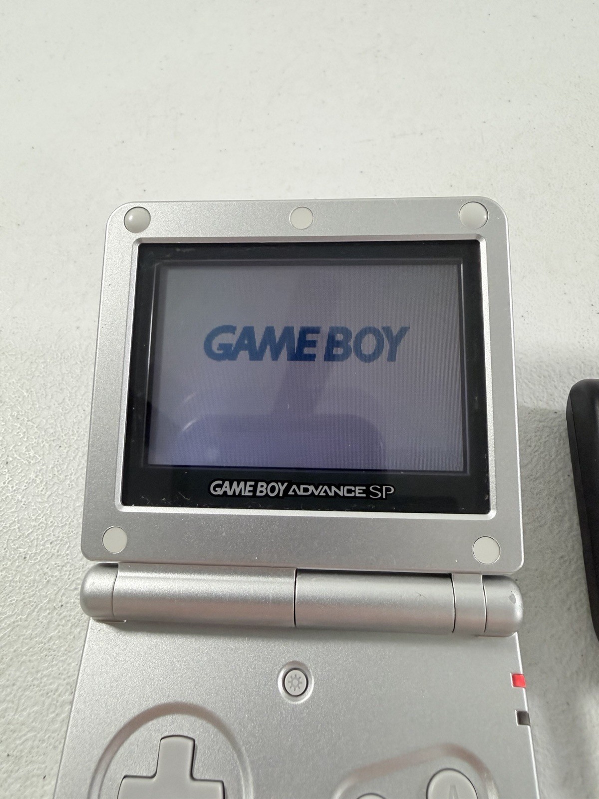 Nintendo Game Boy Advance SP AGS-001 Silver w/ Charger TESTED WORKING